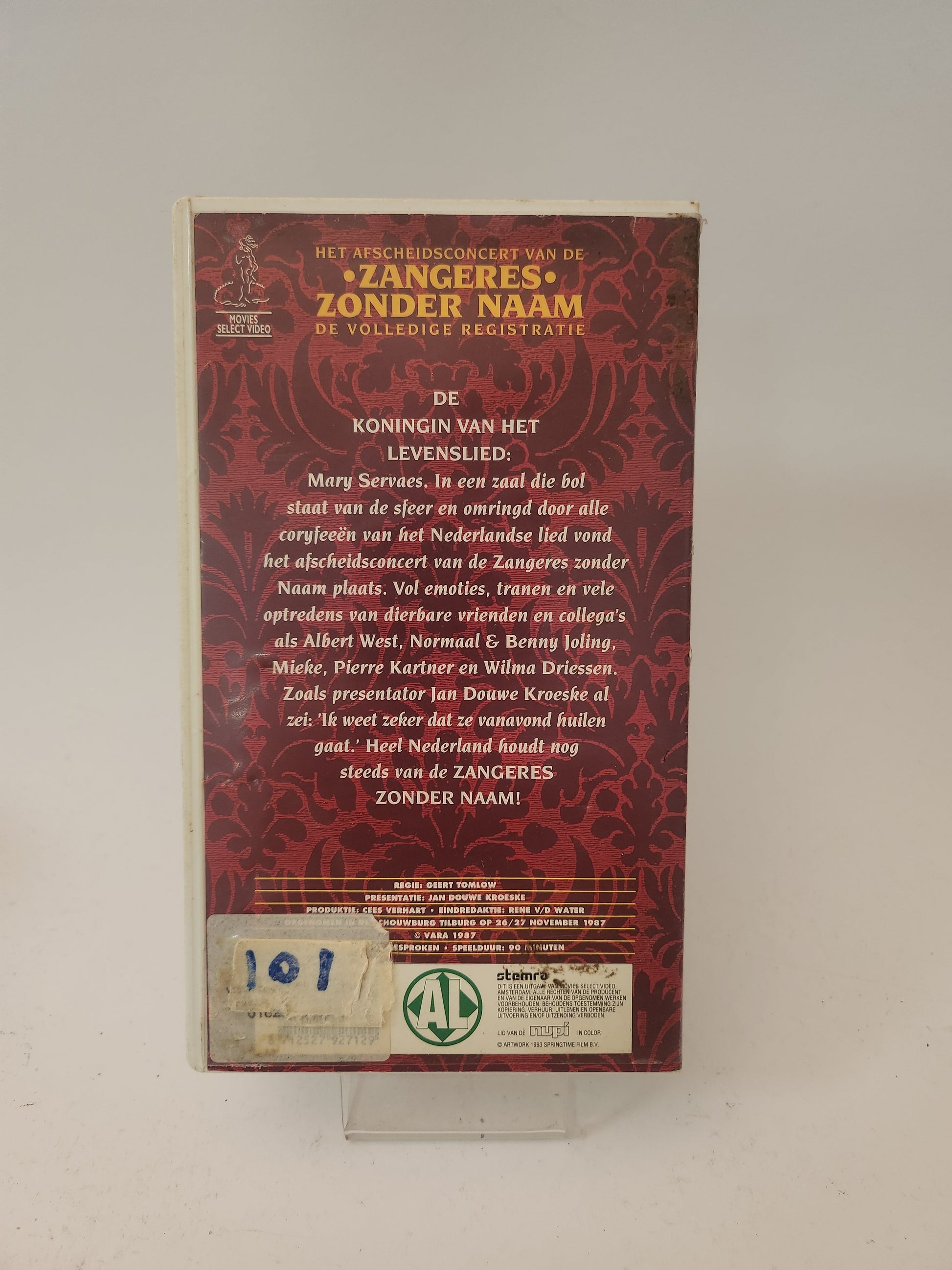 Bedankt Lieve Mensen: Zangeres zonder Naam VHS - VHS Volwassenen