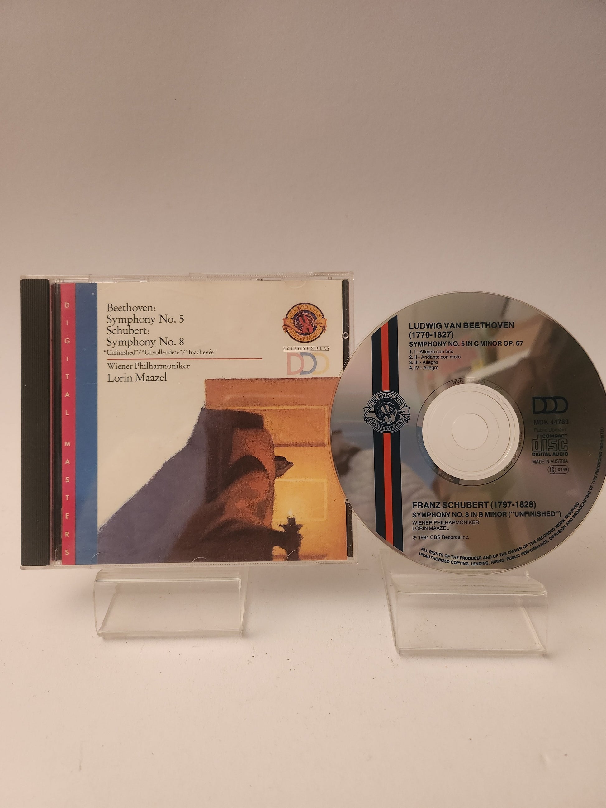 Beethoven Symphony No 5 & Schubert Symphony No 8 CD - Cd