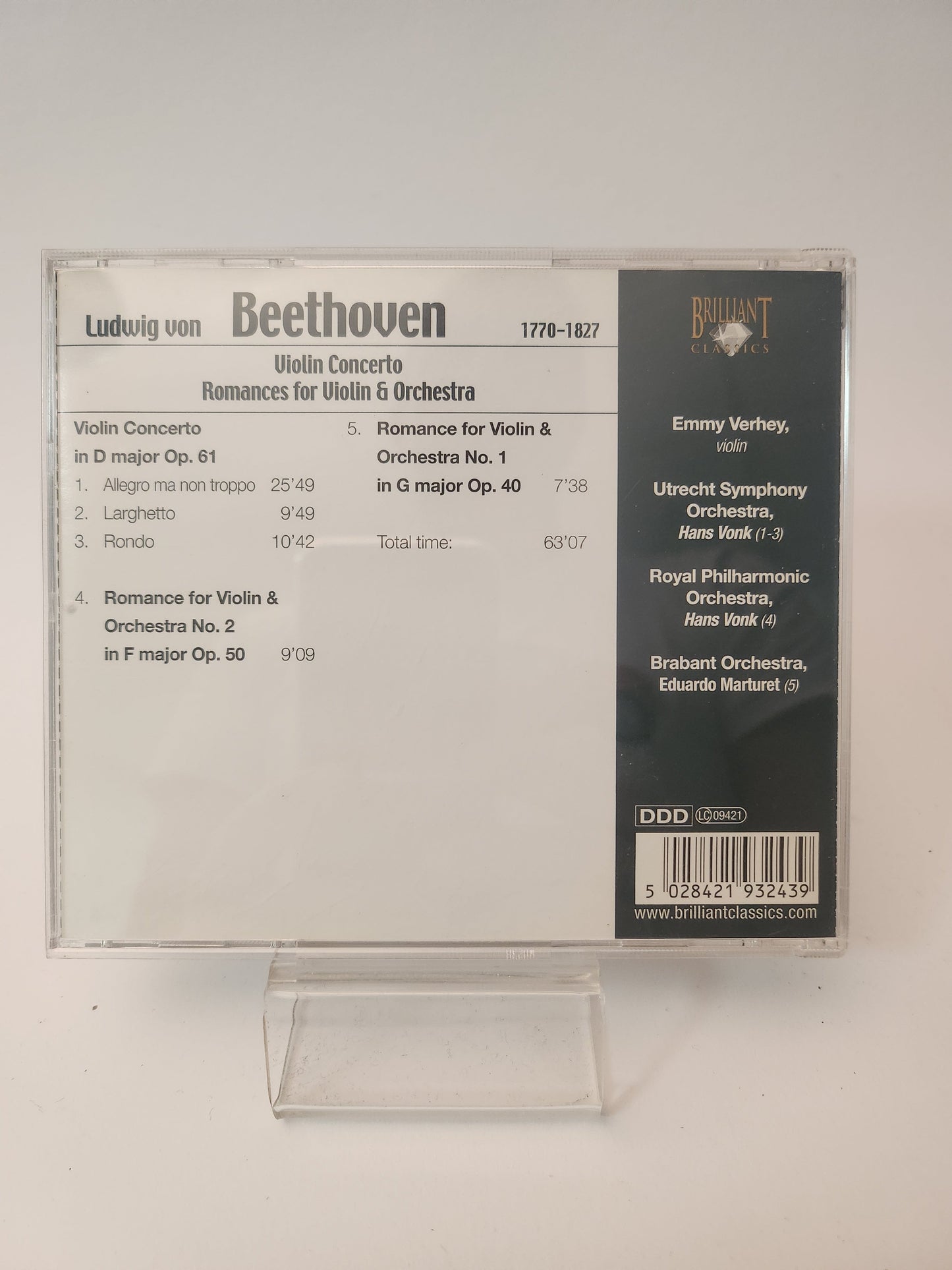 Beethoven: Violin Concerto CD - Cd