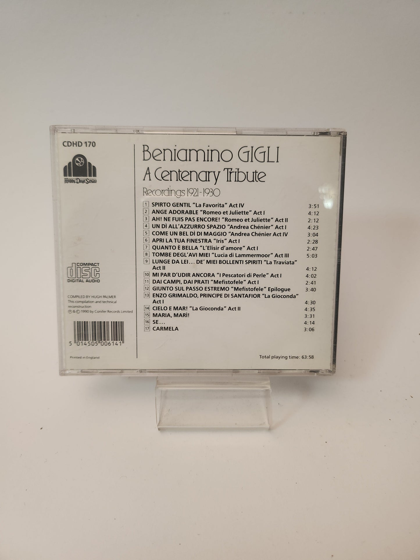 Beniamino Gigli: A Centenary Tribute CD - Cd