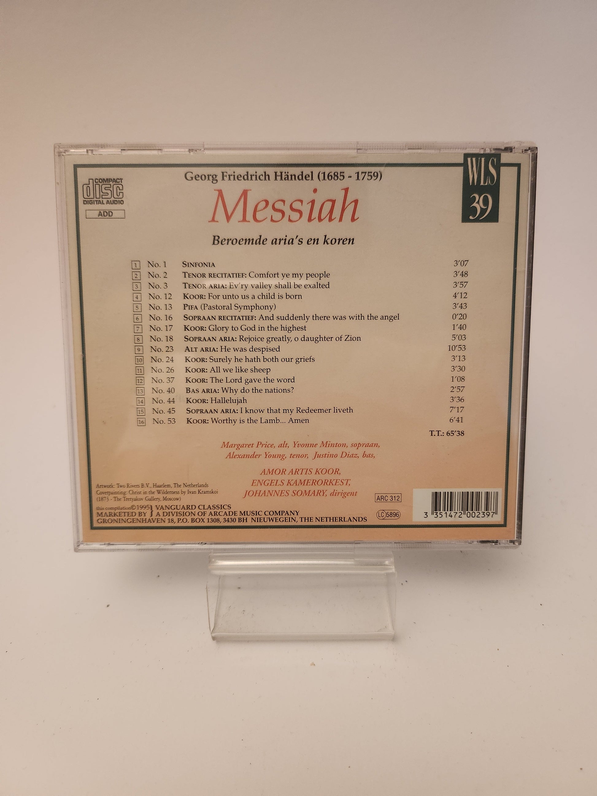 Beroemde Aria’s en Koren: Messiah Händel CD - Cd