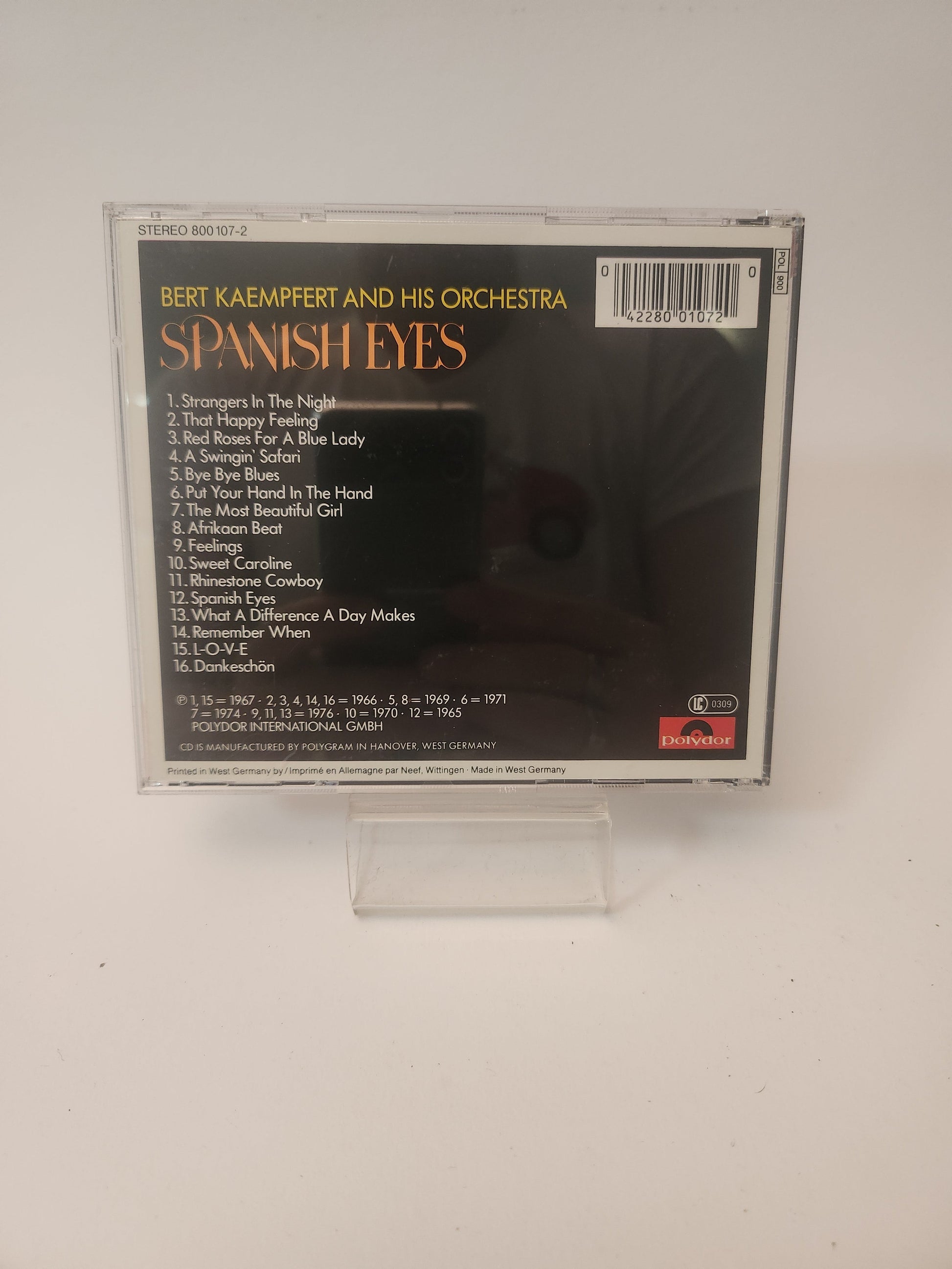Bert Kaempfert and His Orchestra: Spanish Eyes CD - Cd