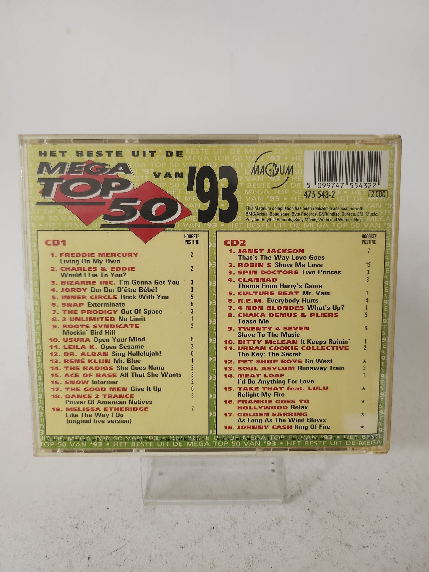 Beste uit de Mega Top 50 van ’93 CD Box - Cd