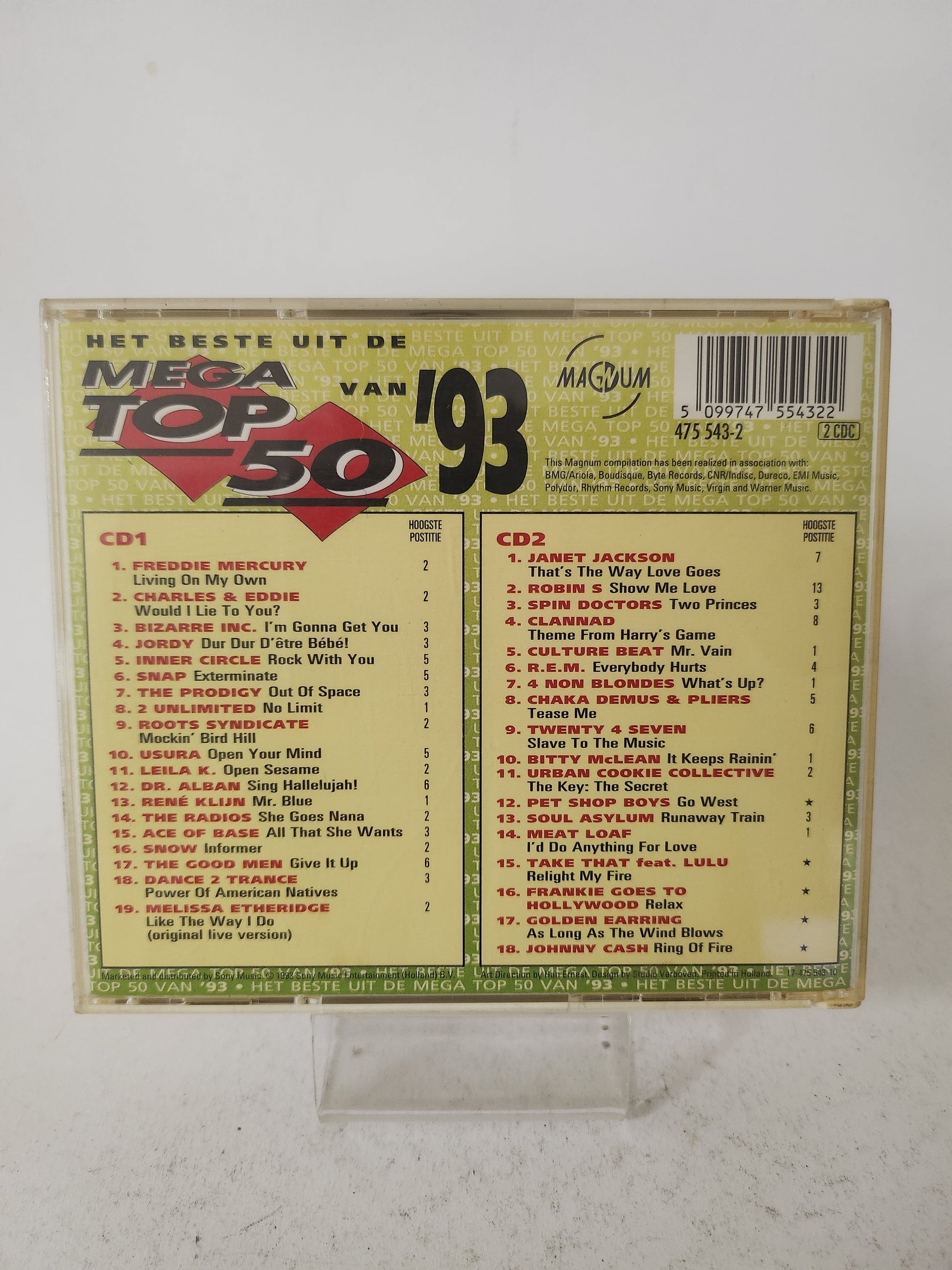 Beste uit de Mega Top 50 van ’93 CD Box - Cd