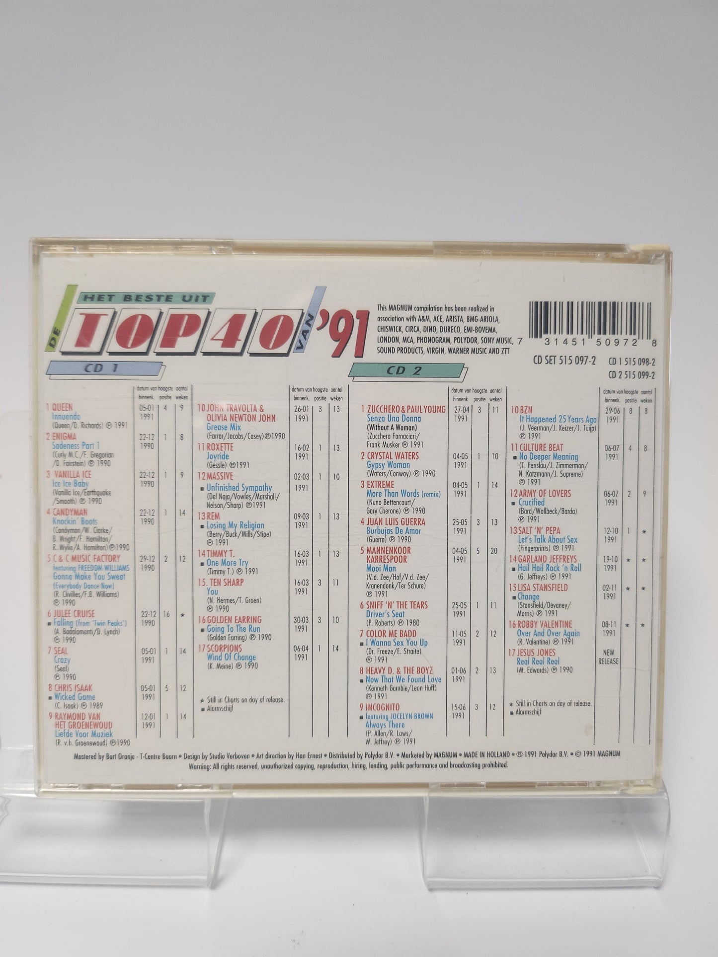 Beste uit de Top 40 van ’91 CD - Cd