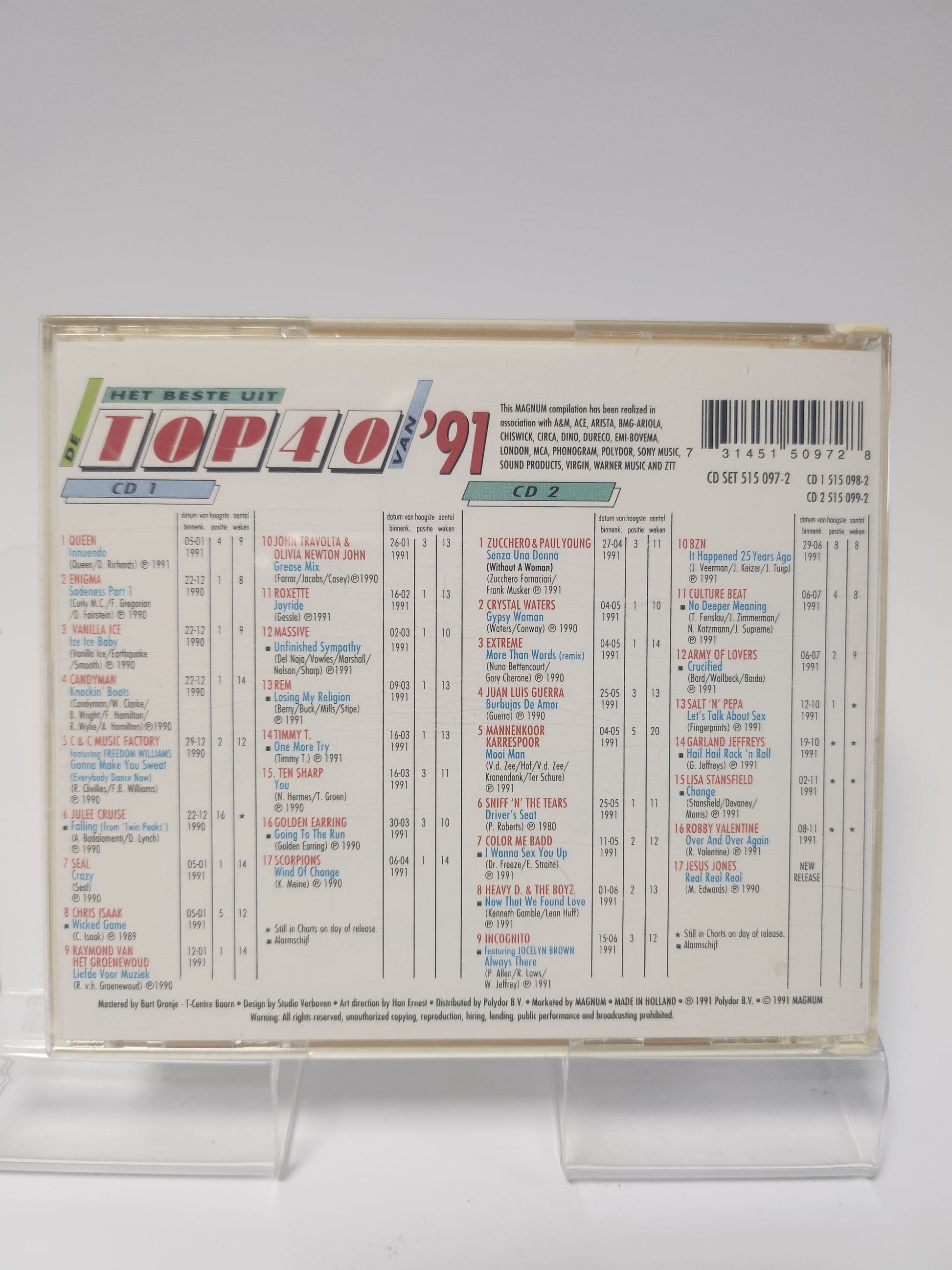 Beste uit de Top 40 van ’91 CD - Cd