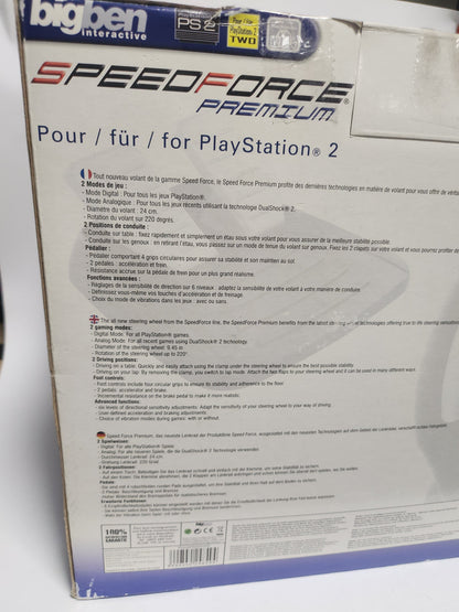 BigBen SpeedForce Premium Wheel & Pedals Boxed Playstation 2 - Playstation 2 Accessoires