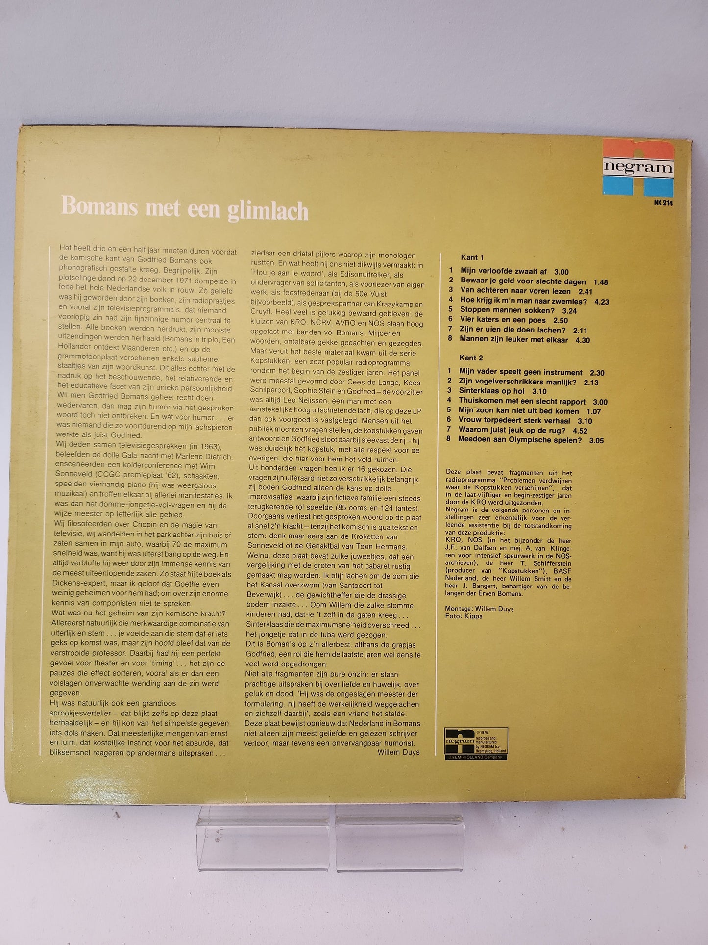 Bomans met een Glimlach: Wilfried Bomans LP Vinyl - Lp Vinyl