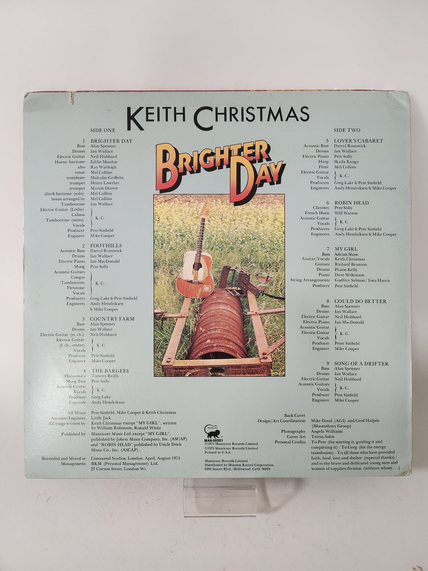 Brighter Day: Keith Christmas LP Vinyl - Lp Vinyl