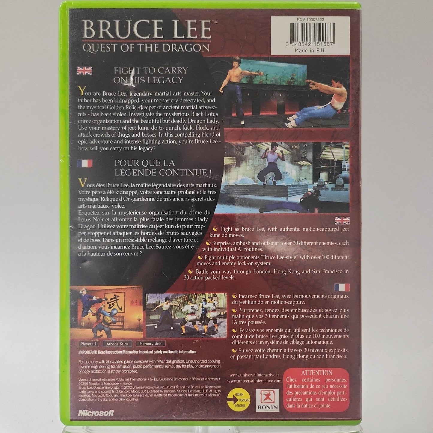 Bruce Lee Quest of the Dragon Xbox Original - Feniks Gameshop