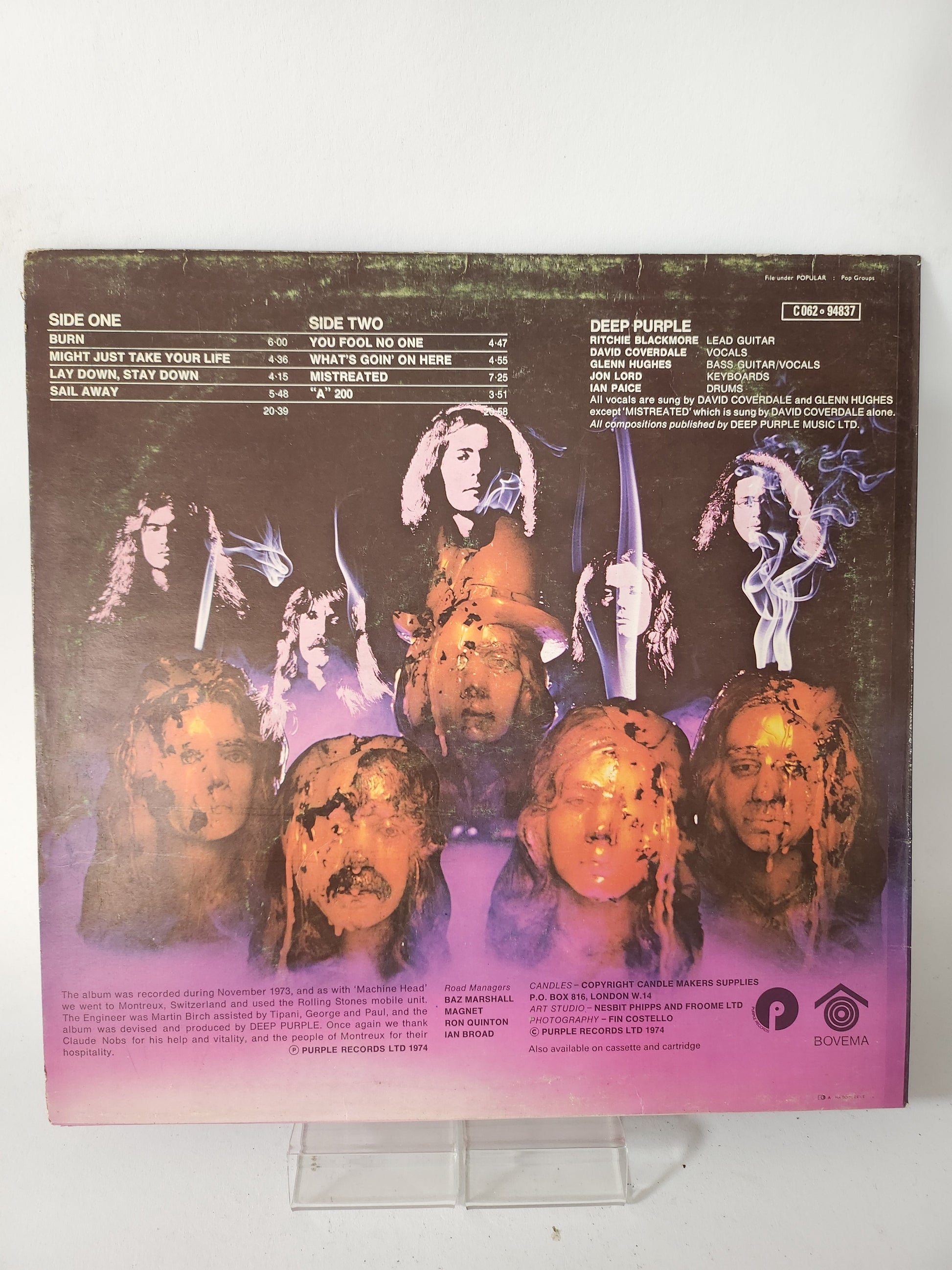 Burn: Deep Purple LP Vinyl - Lp Vinyl