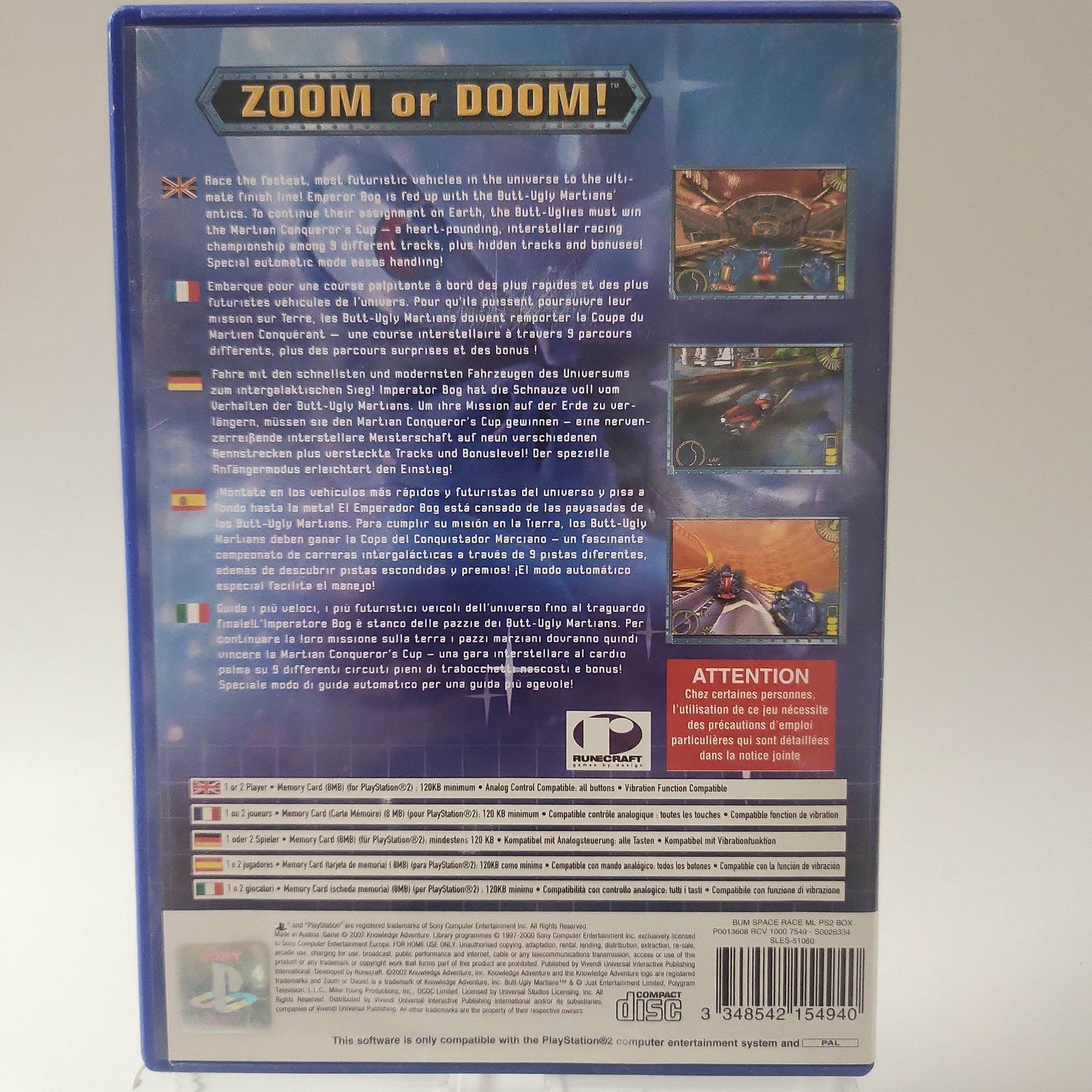 Butt-Ugly Martains Zoom or Doom Playstation 2 - Feniks Gameshop