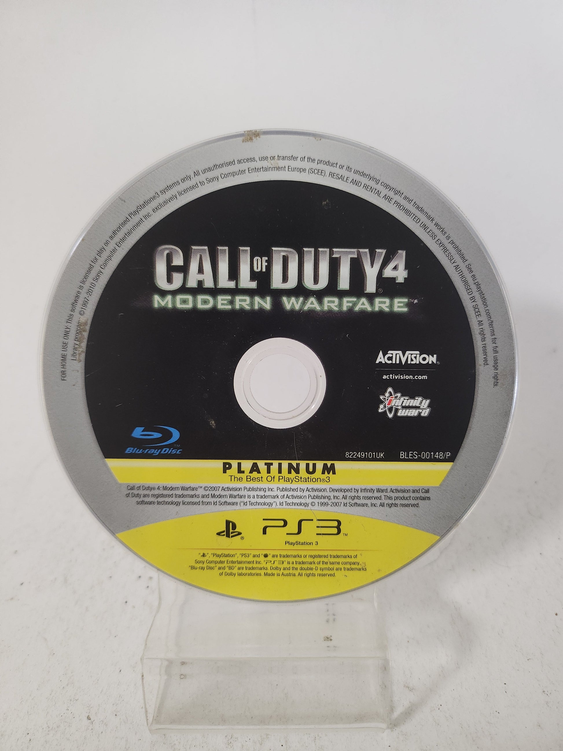 Call of Duty 4 Modern Warfare Platinum (Disc Only) PlayStation 3 - playstation 3 Games