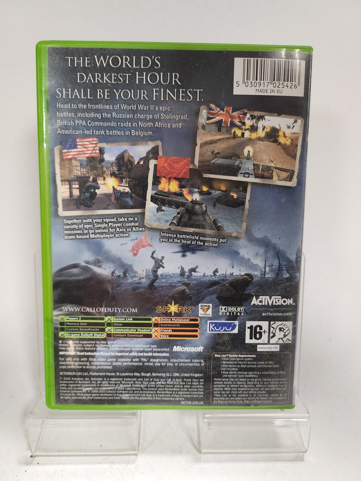 Call of Duty: Finest Hour Xbox Original - Xbox original games