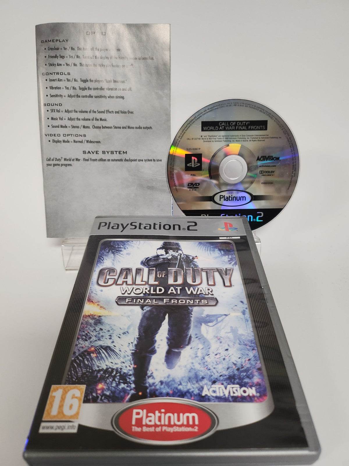 Call of Duty World at War Final Fronts Platinum Ps2 - Feniks Gameshop