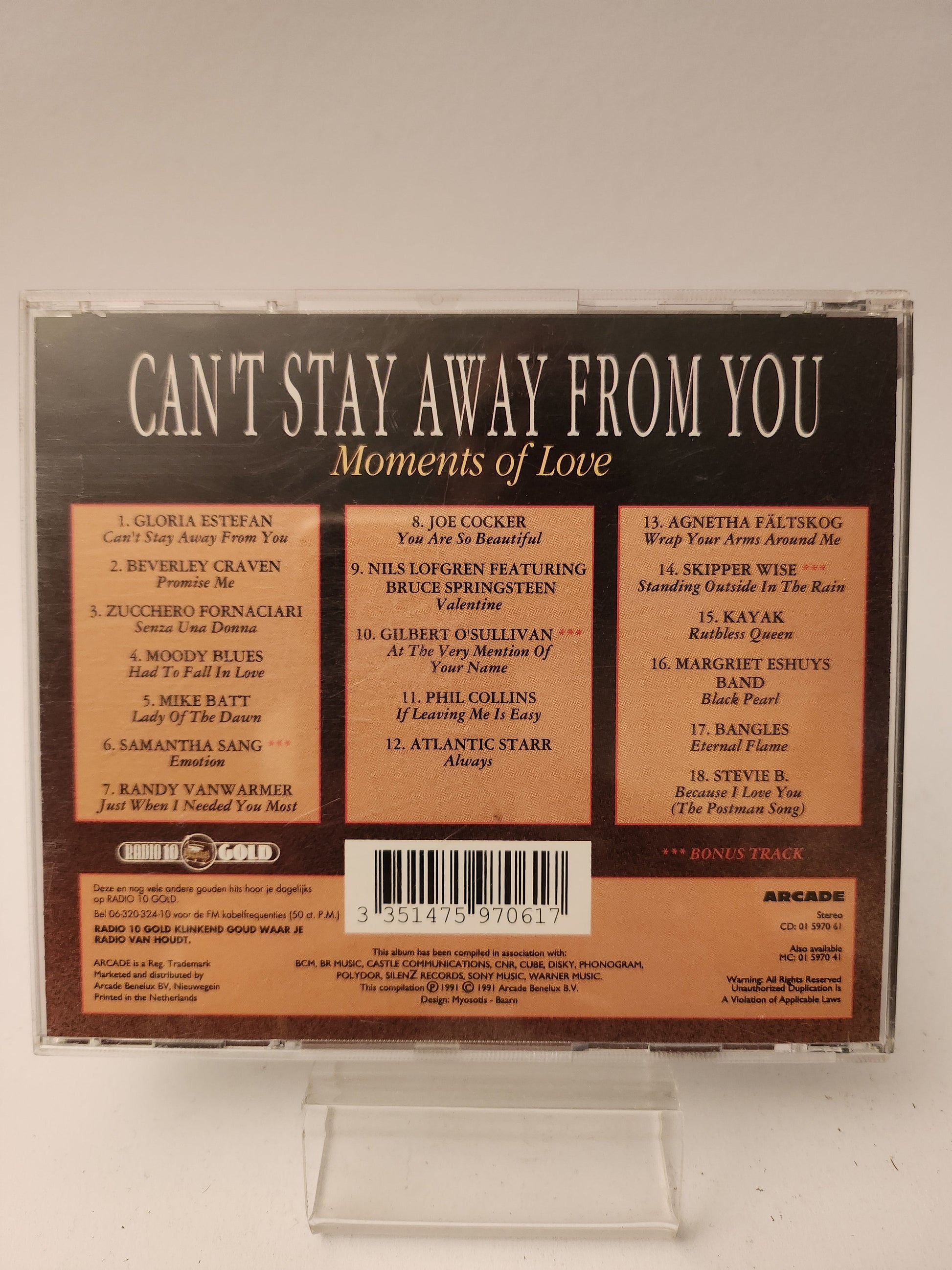 Can’t Stay Away From You: Moments of Love CD - Cd