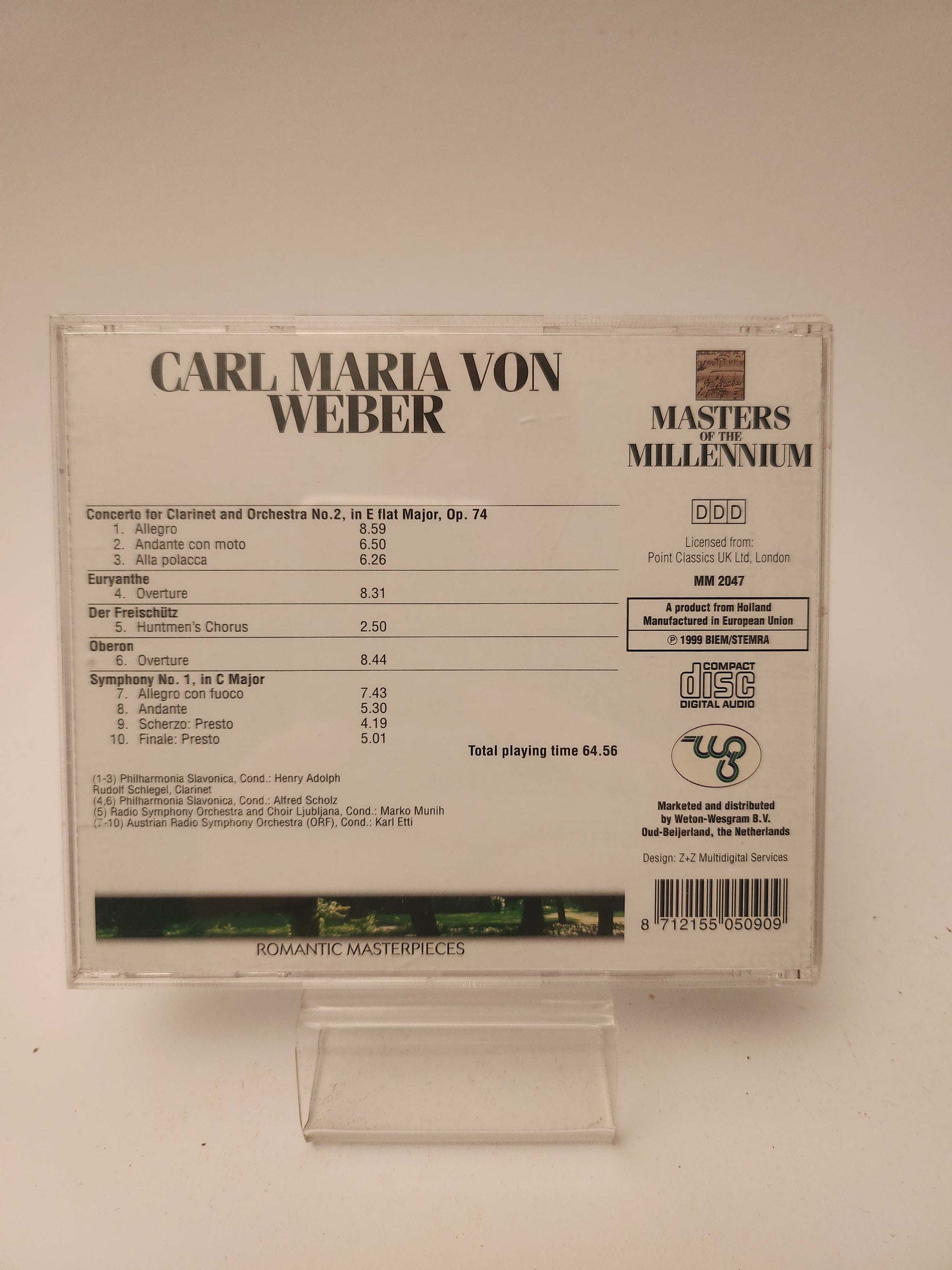 Carl Maria von Weber: Masters of the Millennium CD - Cd