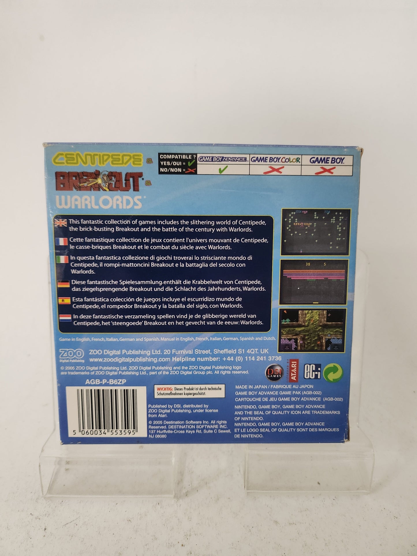 Centipede & Breakout & Warlords Boxed Game Boy Advance - Game Boy Advance Games