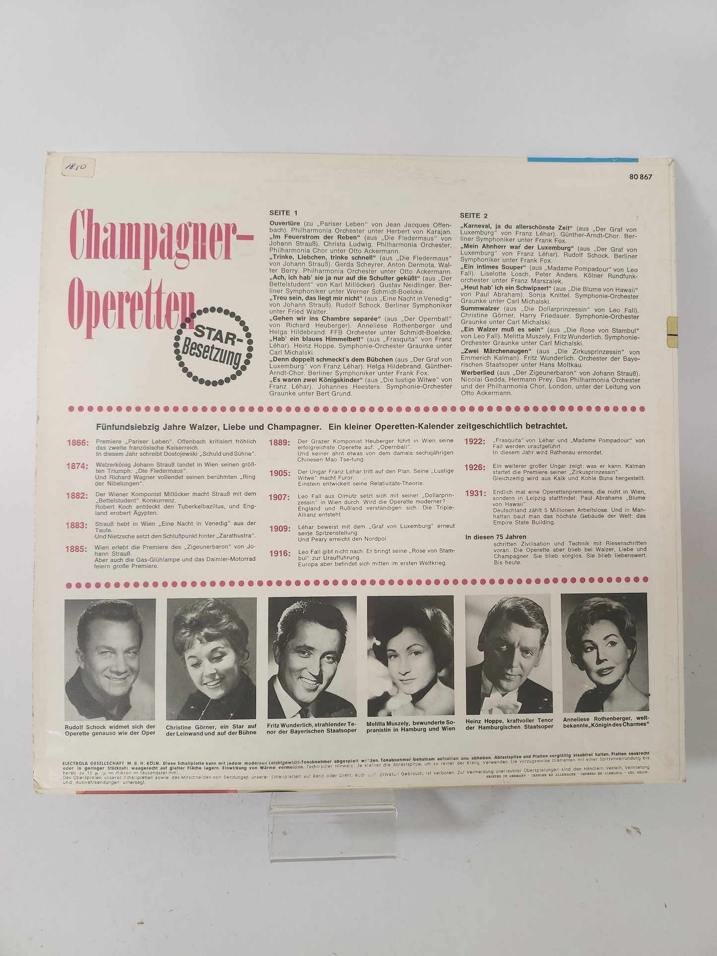 Champagner-Operetten LP Vinyl - Lp Vinyl