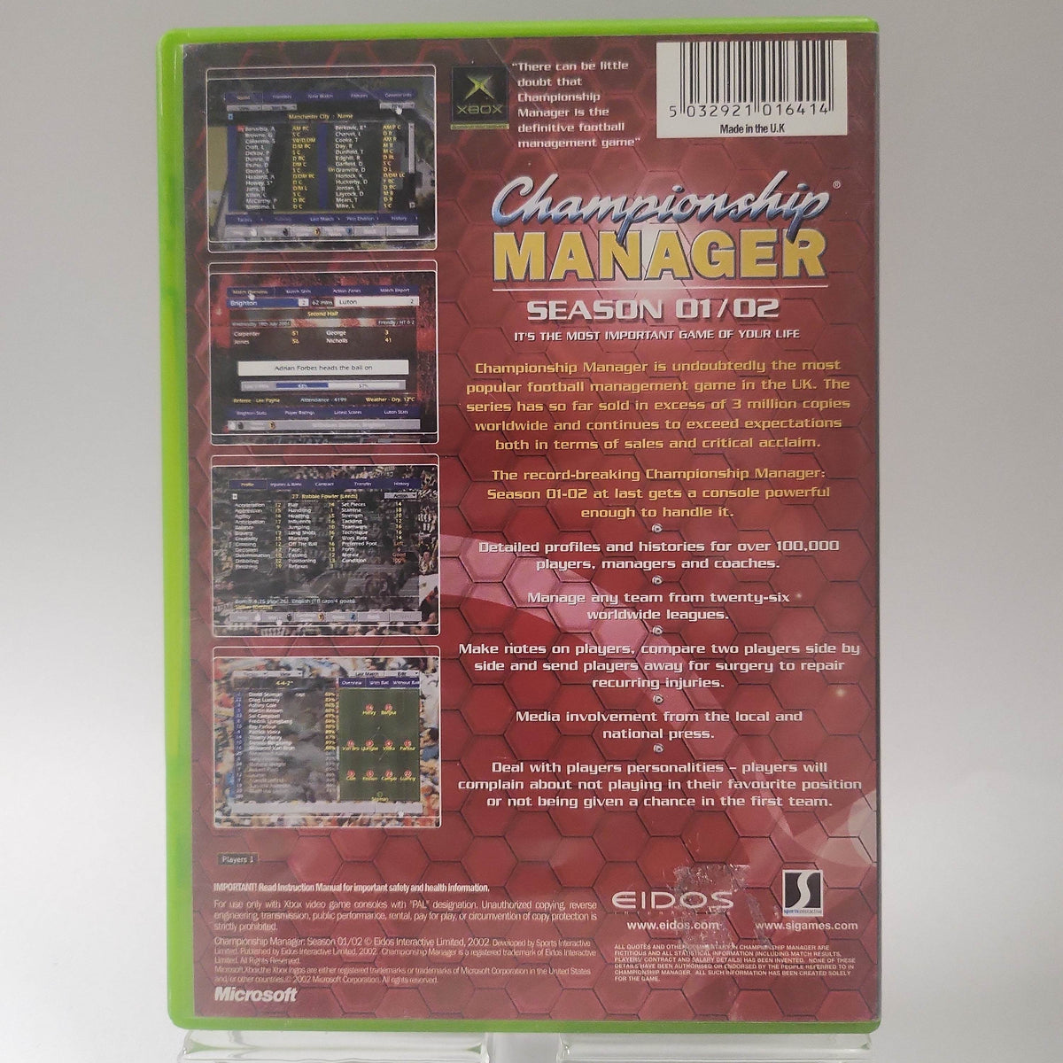 Championship Manager Season 01/02 Xbox Original - Feniks Gameshop