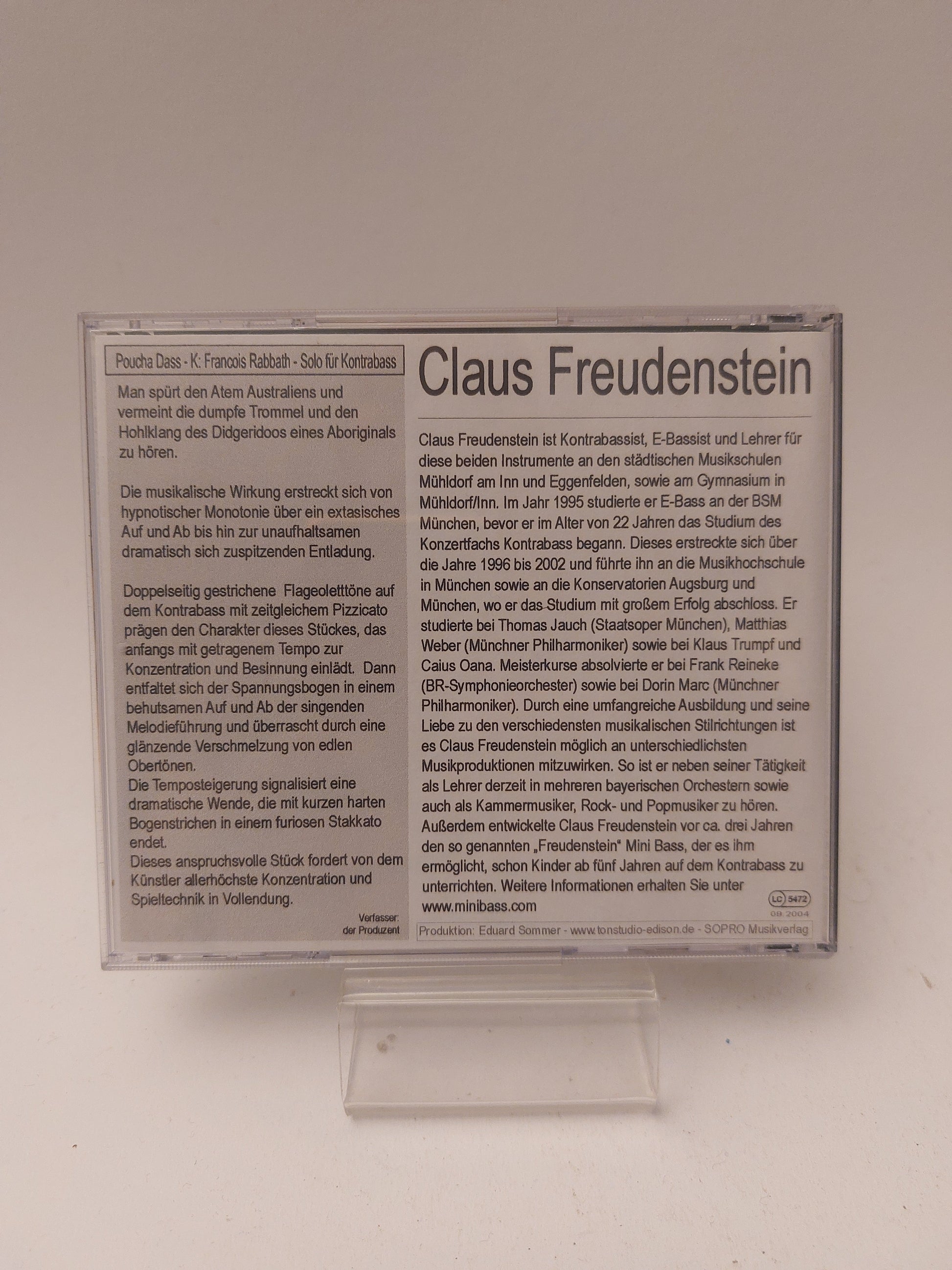 Claus Freudenstein: Poucha Dass CD - Cd