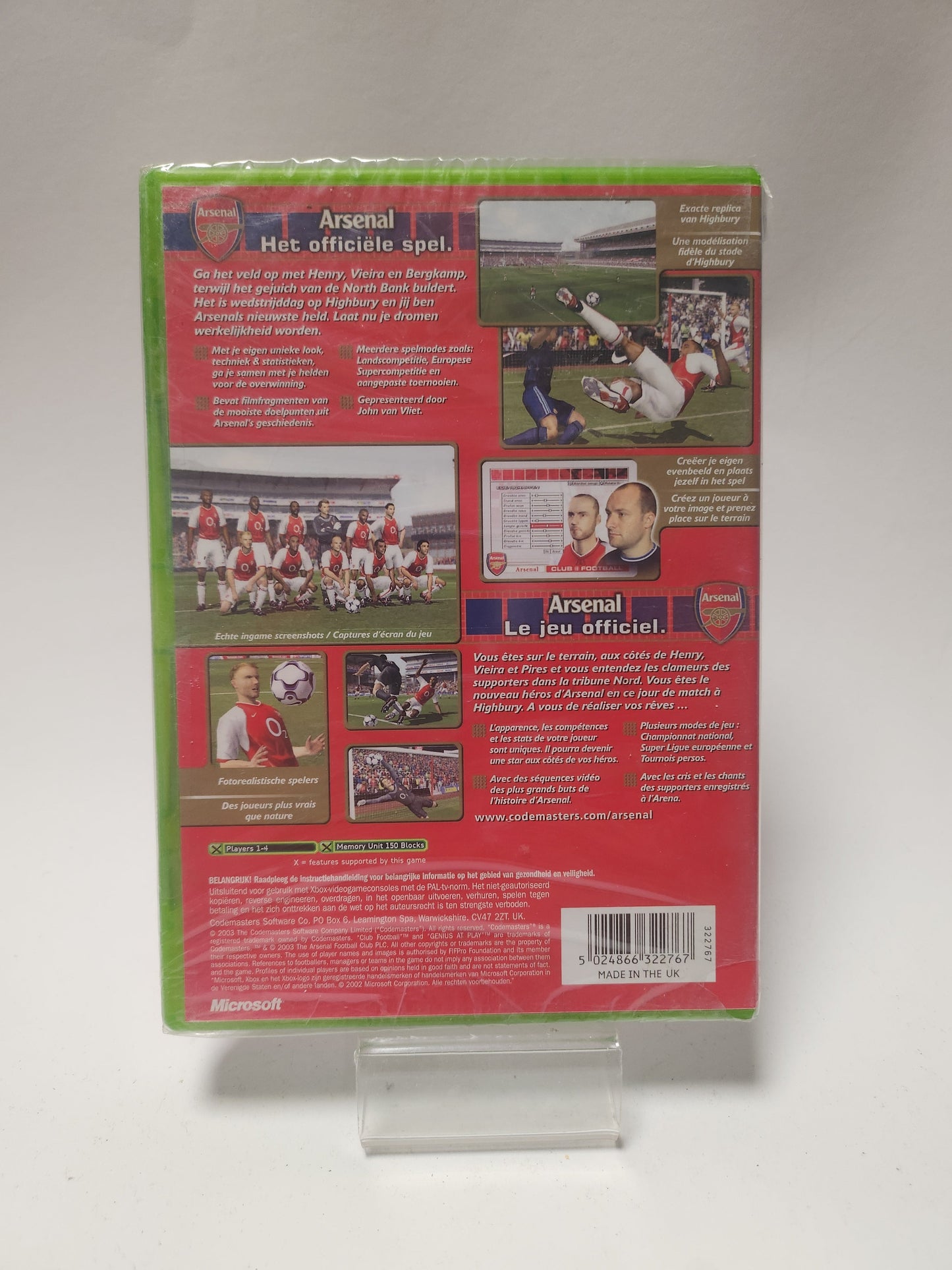 Club Football: Arsenal (Sealed) Xbox Original - Xbox original games