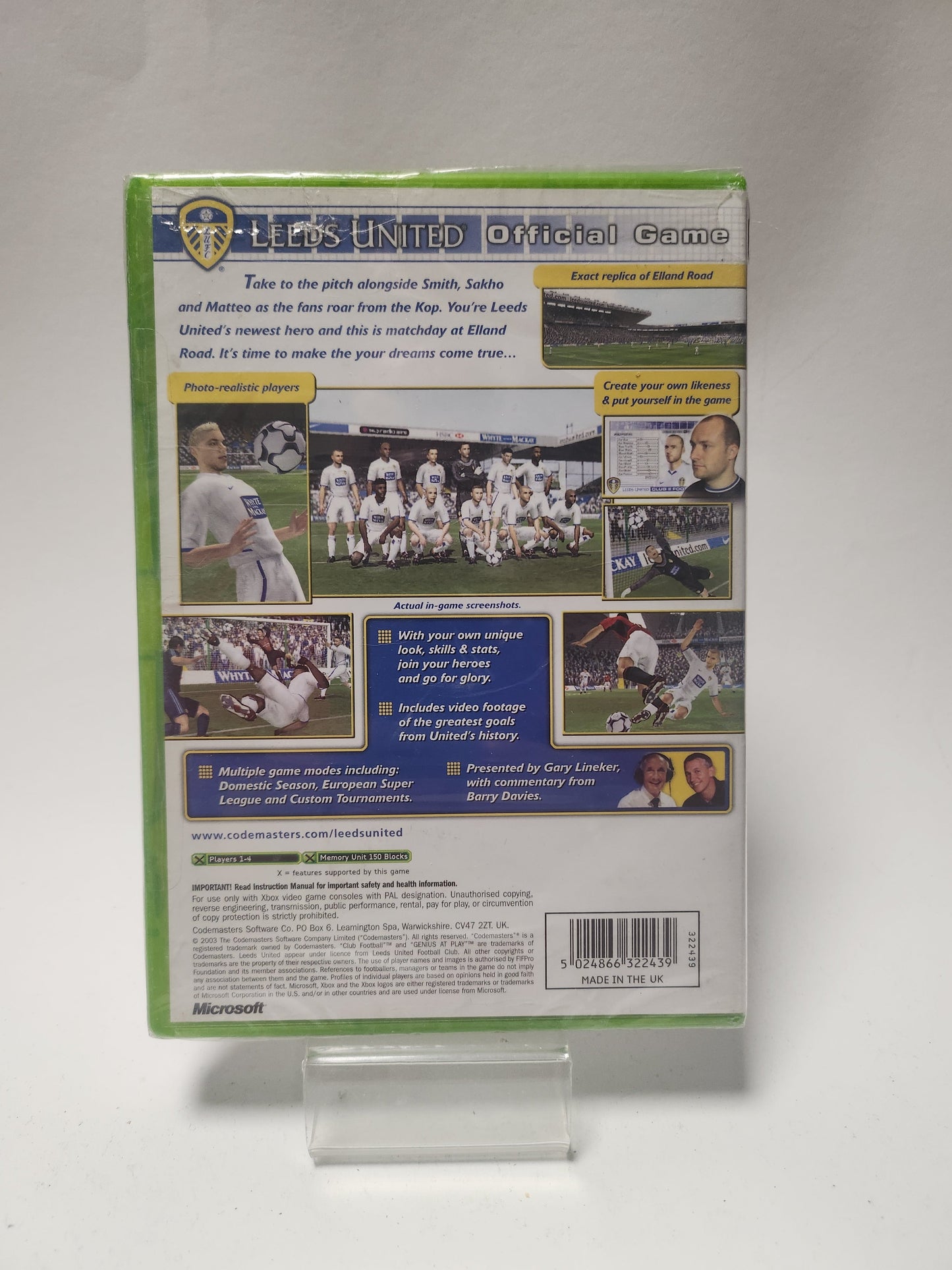 Club Football: Leeds United (Sealed) Xbox Original - Xbox original games