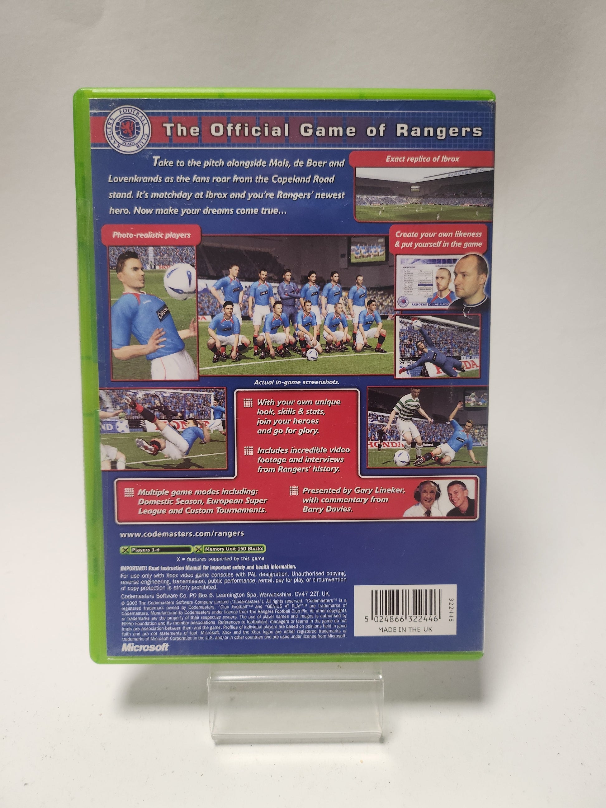 Club Football: Rangers (Sealed) Xbox Original - Xbox original games