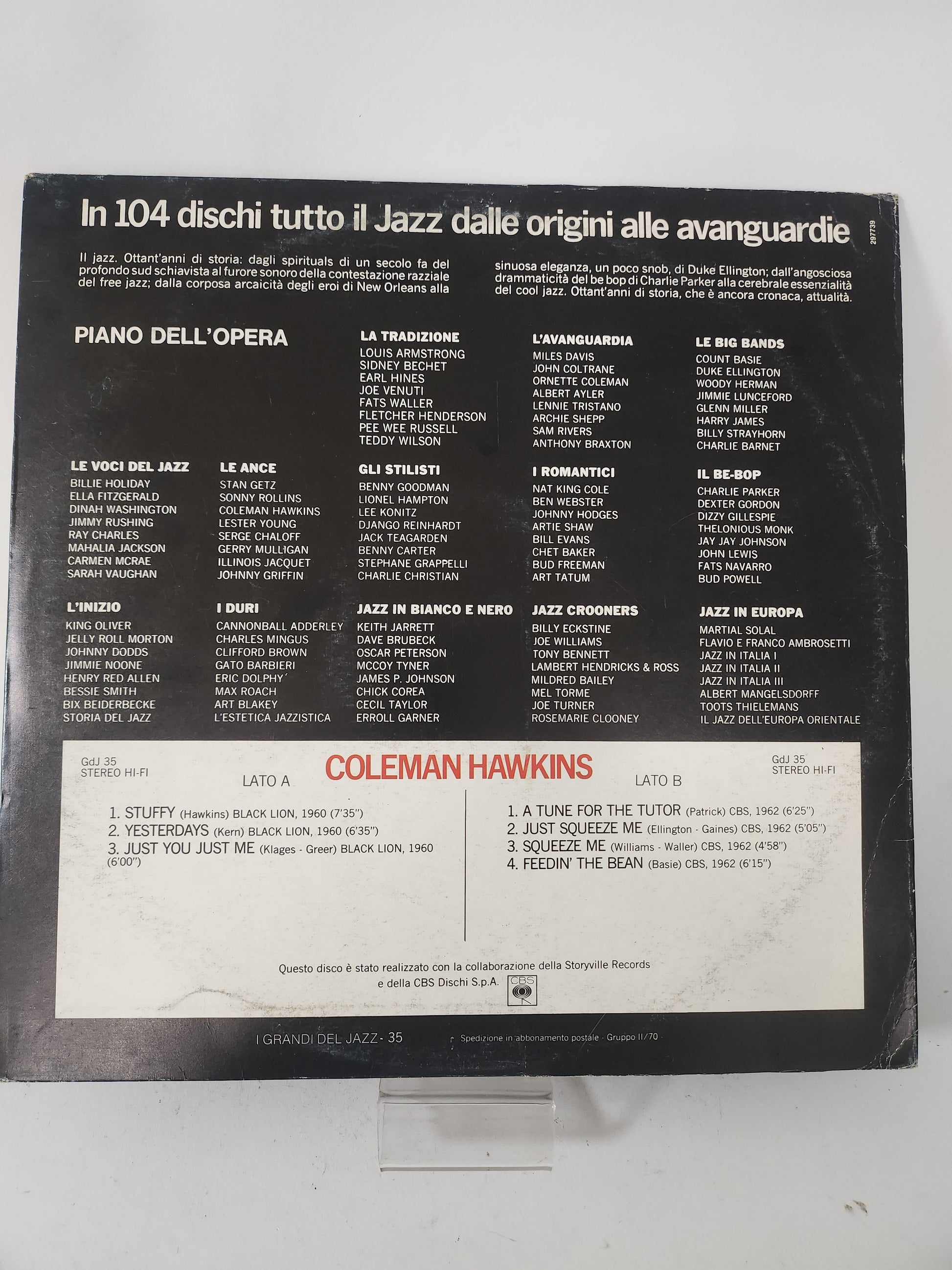 Coleman Hawkins: I Grandi del Jazz LP Vinyl - Lp Vinyl