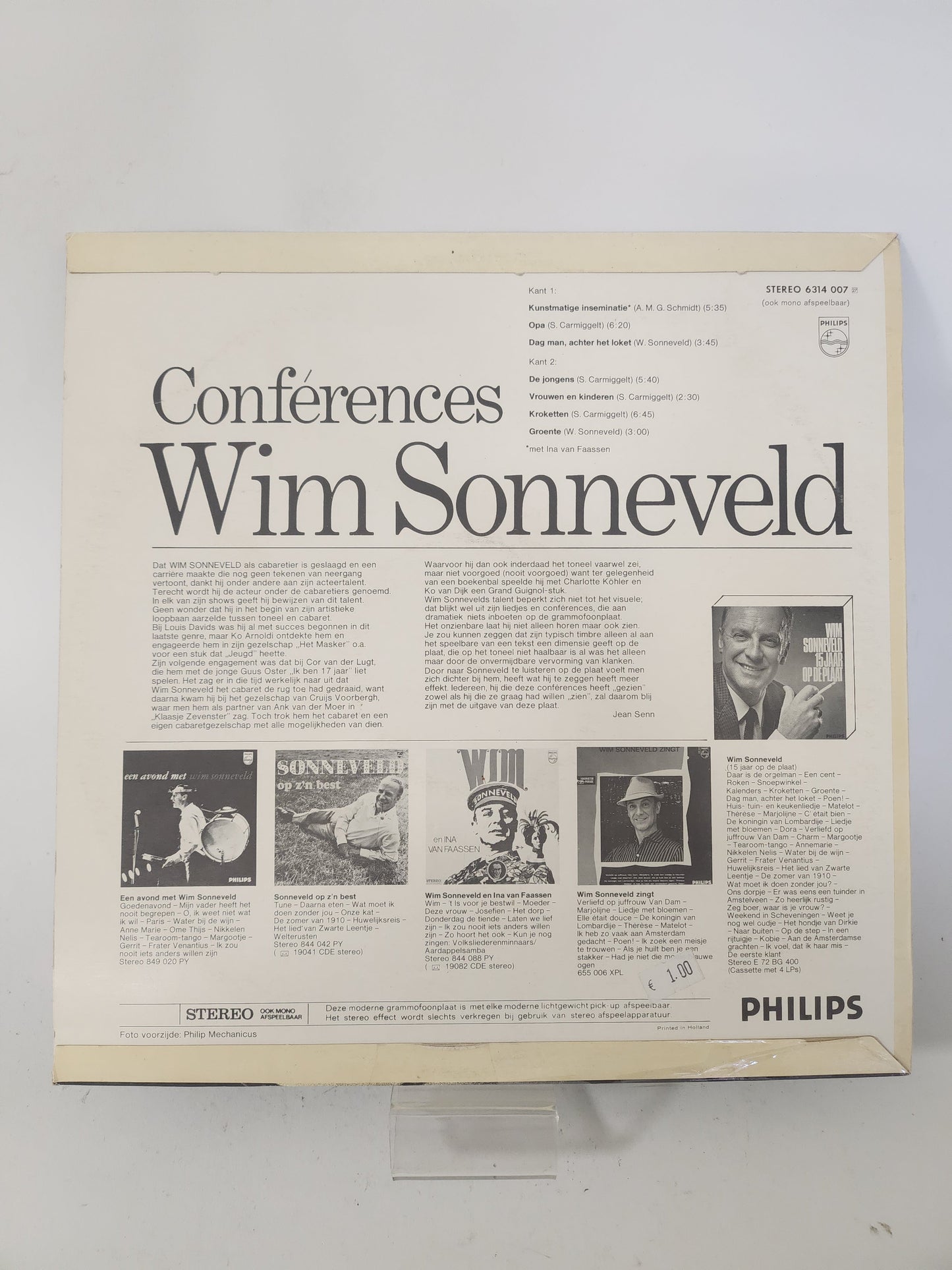Conferences: Wim Sonneveld LP Vinyl - Lp Vinyl