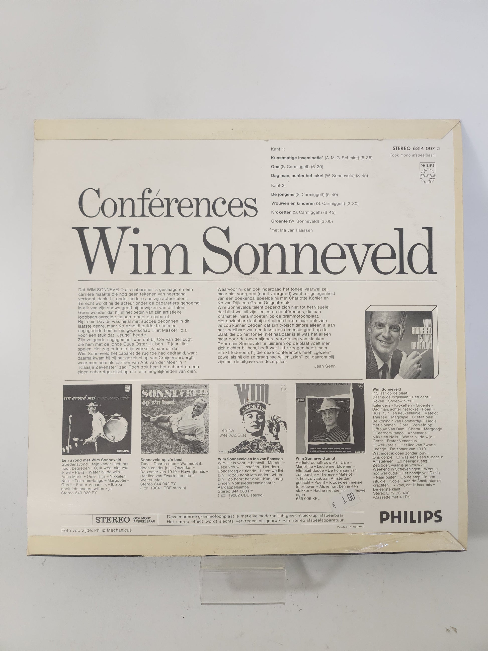 Conferences: Wim Sonneveld LP Vinyl - Lp Vinyl