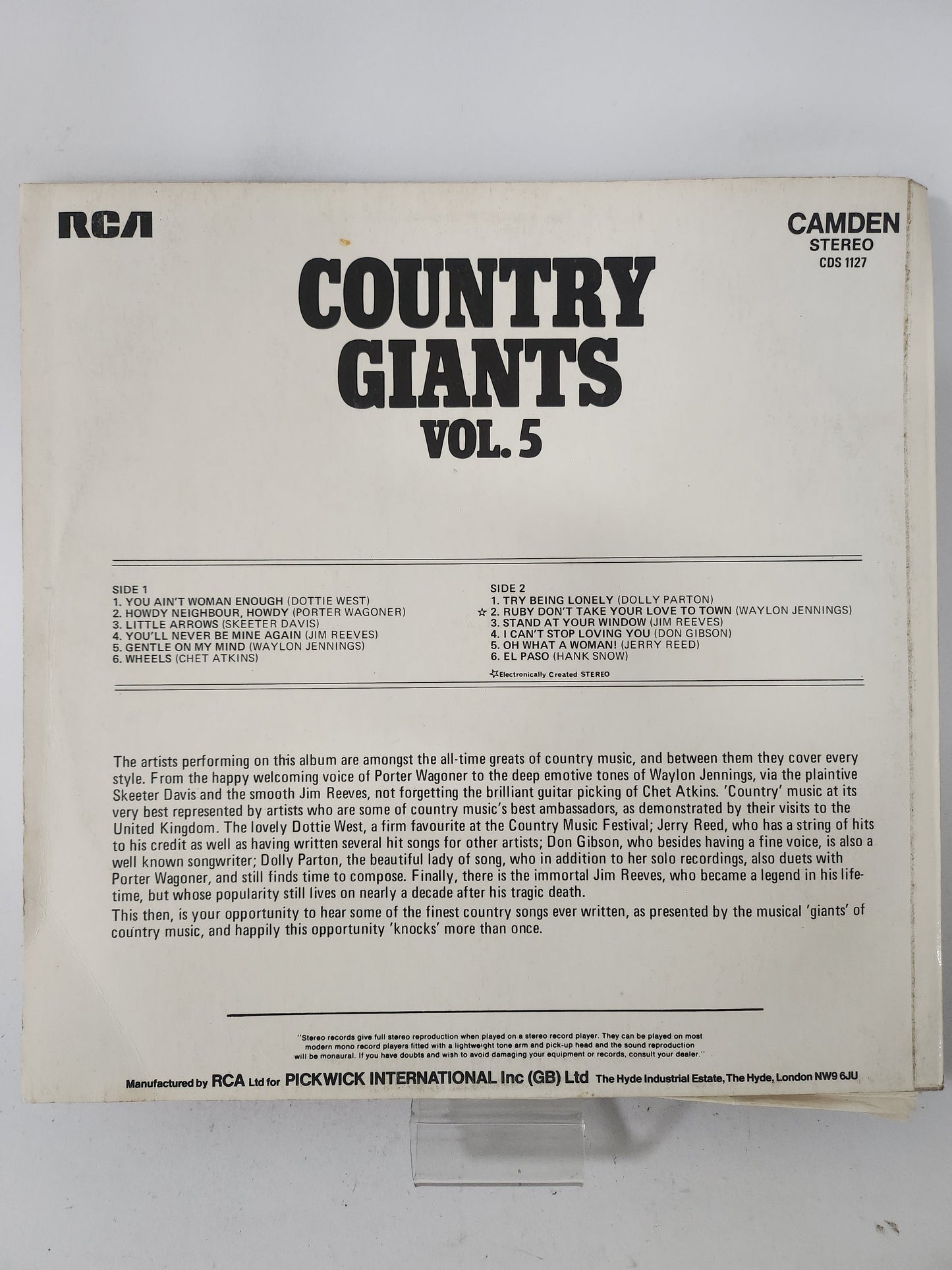 Country Giants Vol 5 LP Vinyl - Lp Vinyl