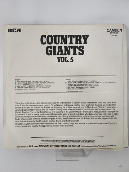 Country Giants Vol 5 LP Vinyl - Lp Vinyl