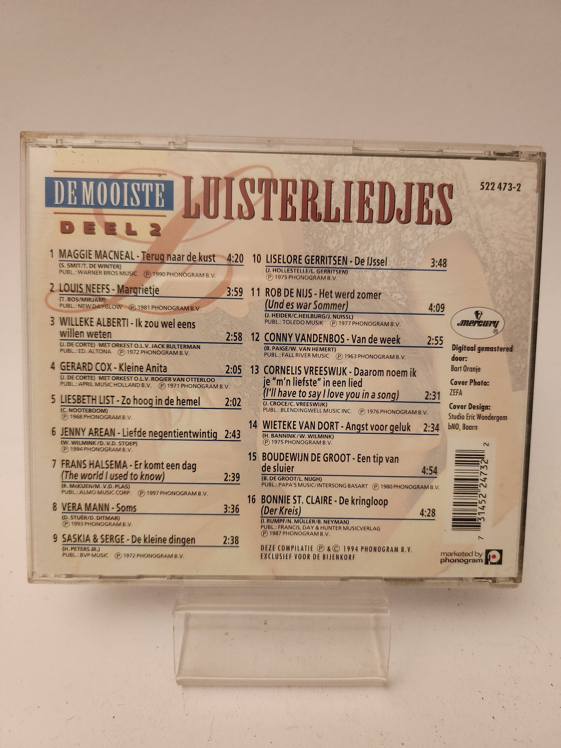 De Mooiste Luisterliedjes Deel 2 CD - Cd