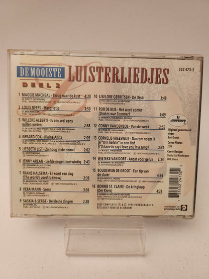 De Mooiste Luisterliedjes Deel 2 CD - Cd