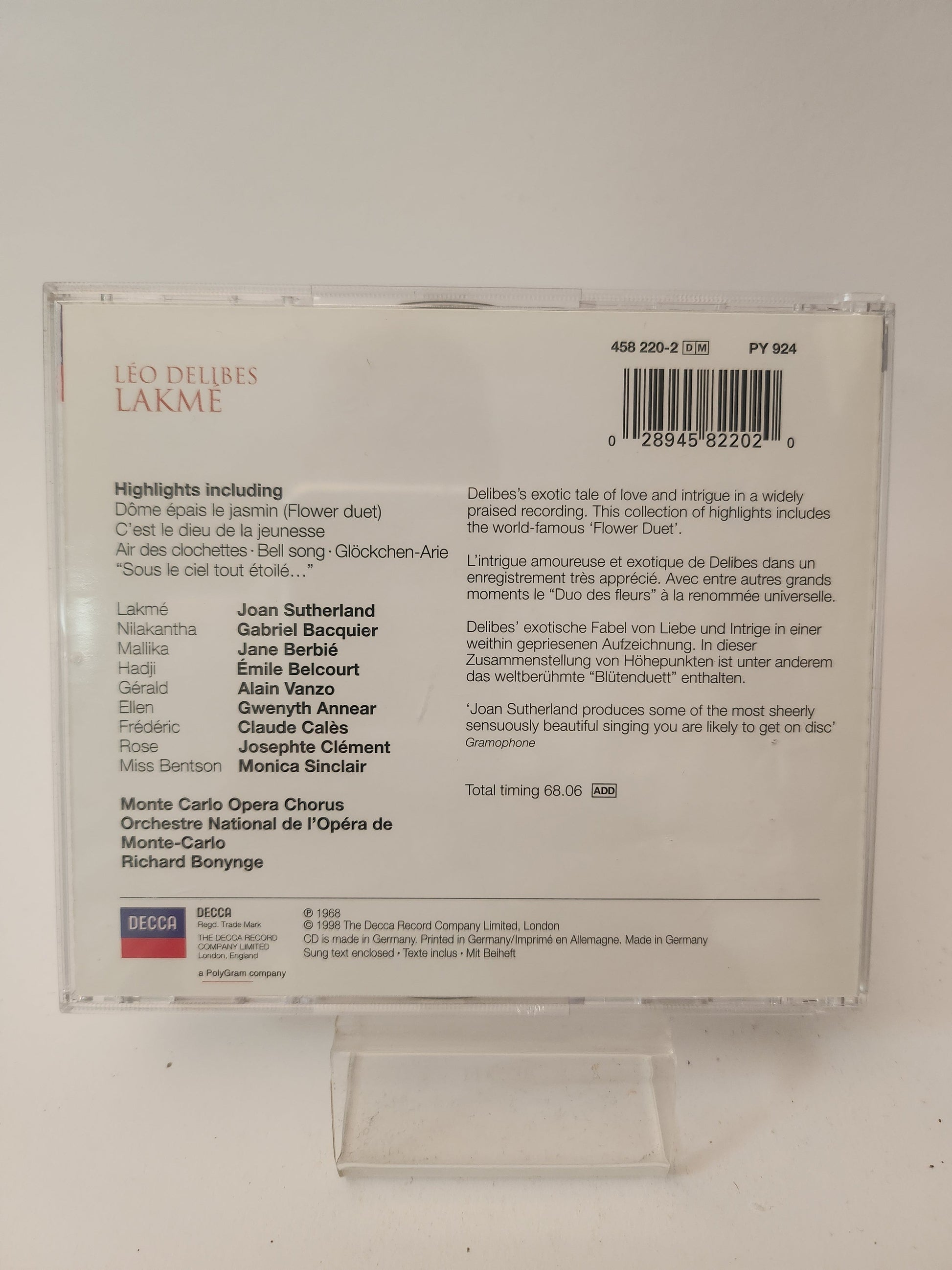 Delibes: Lakme Highlights CD - Cd