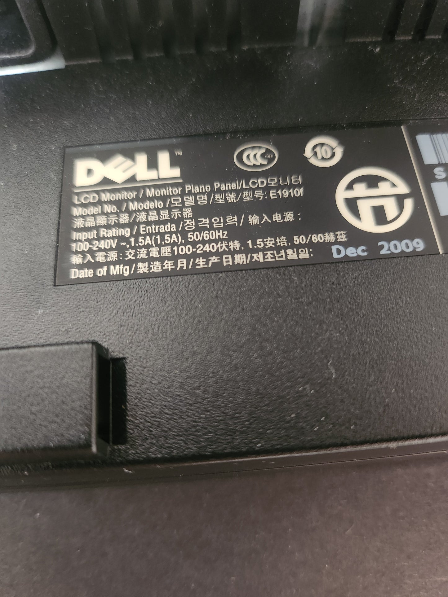 Dell EW1910f Monitor 19 inch PC Beeldscherm - PC Beeldscherm