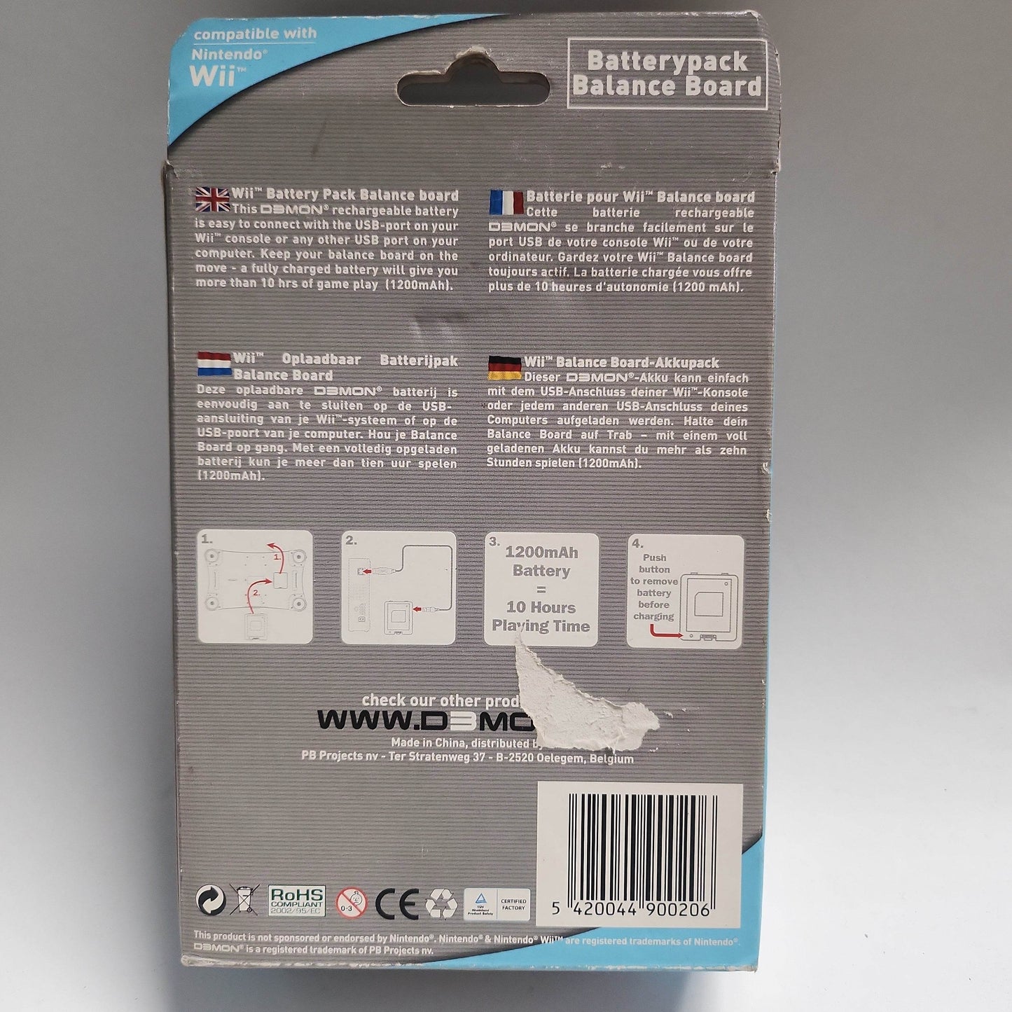 Demon Batterypack Balance Board in doos Nintendo Wii - Feniks Gameshop