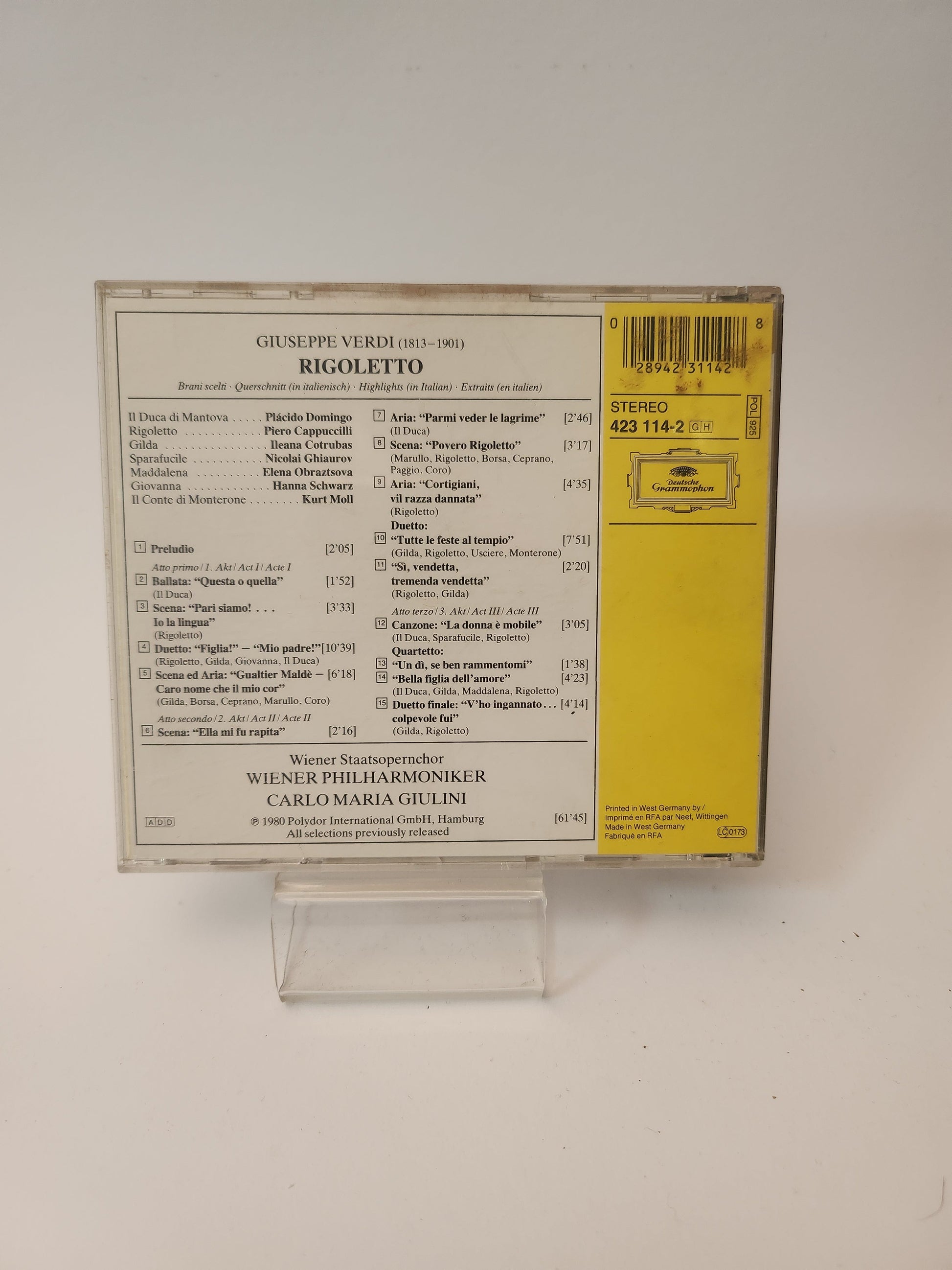 Deutsche Grammophon: Giuseppe Verdi Rigoletto CD - Cd