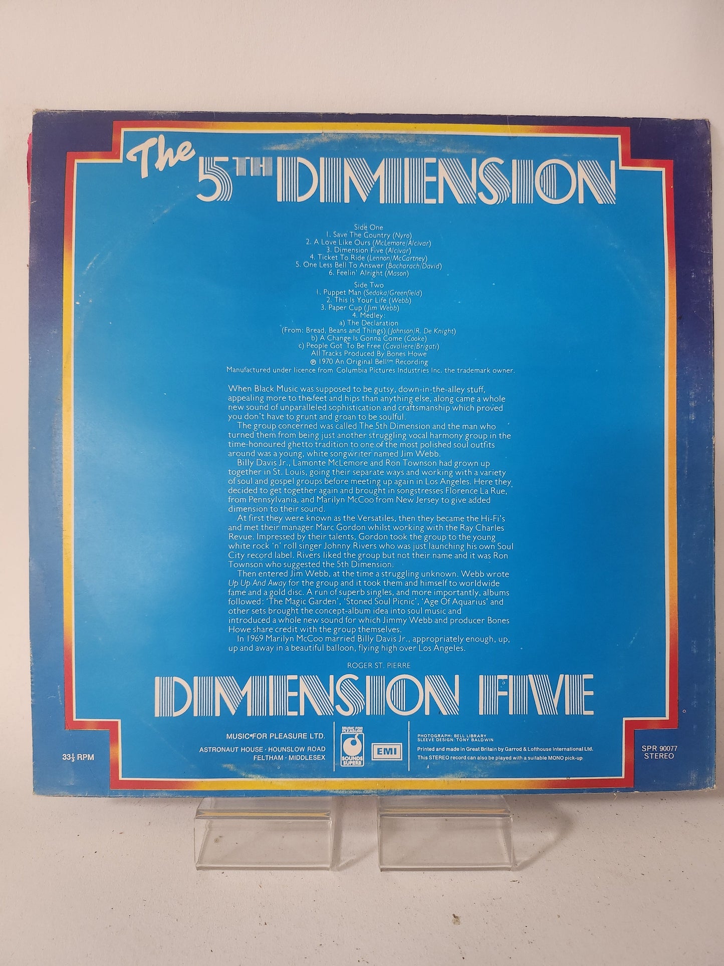 Dimension Five: the 5th Dimension LP Vinyl - Lp Vinyl