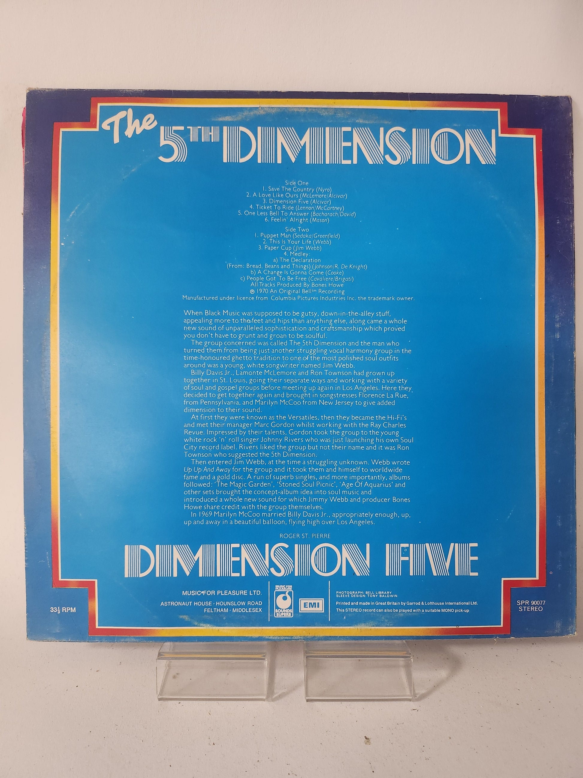 Dimension Five: the 5th Dimension LP Vinyl - Lp Vinyl