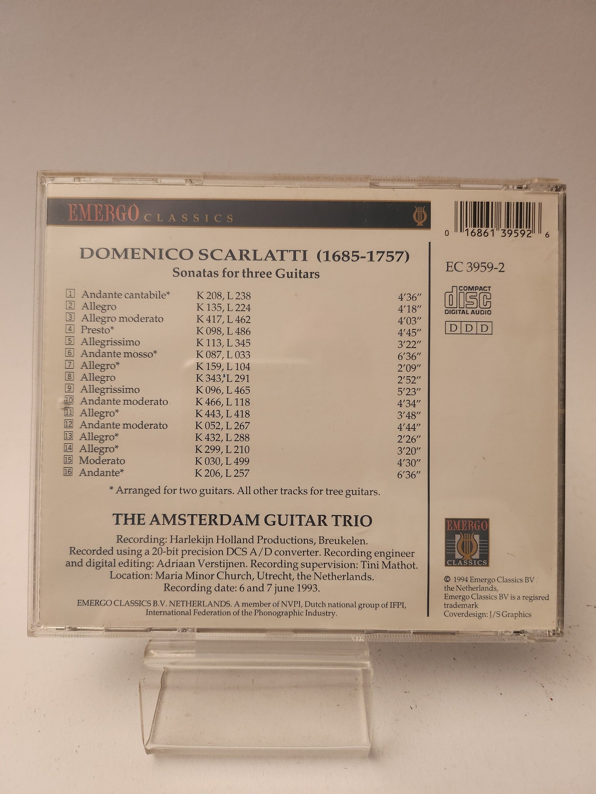 Domenico Scarlatti: Amsterdam Guitar Trio CD - Cd