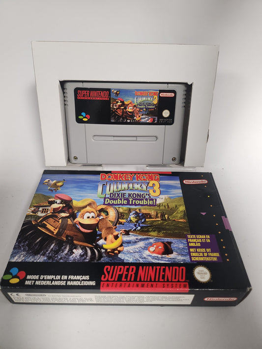Donkey Kong Country 3 Dixie Kong’s Double Trouble Boxed Nintendo SNES - Nintendo SNES Games