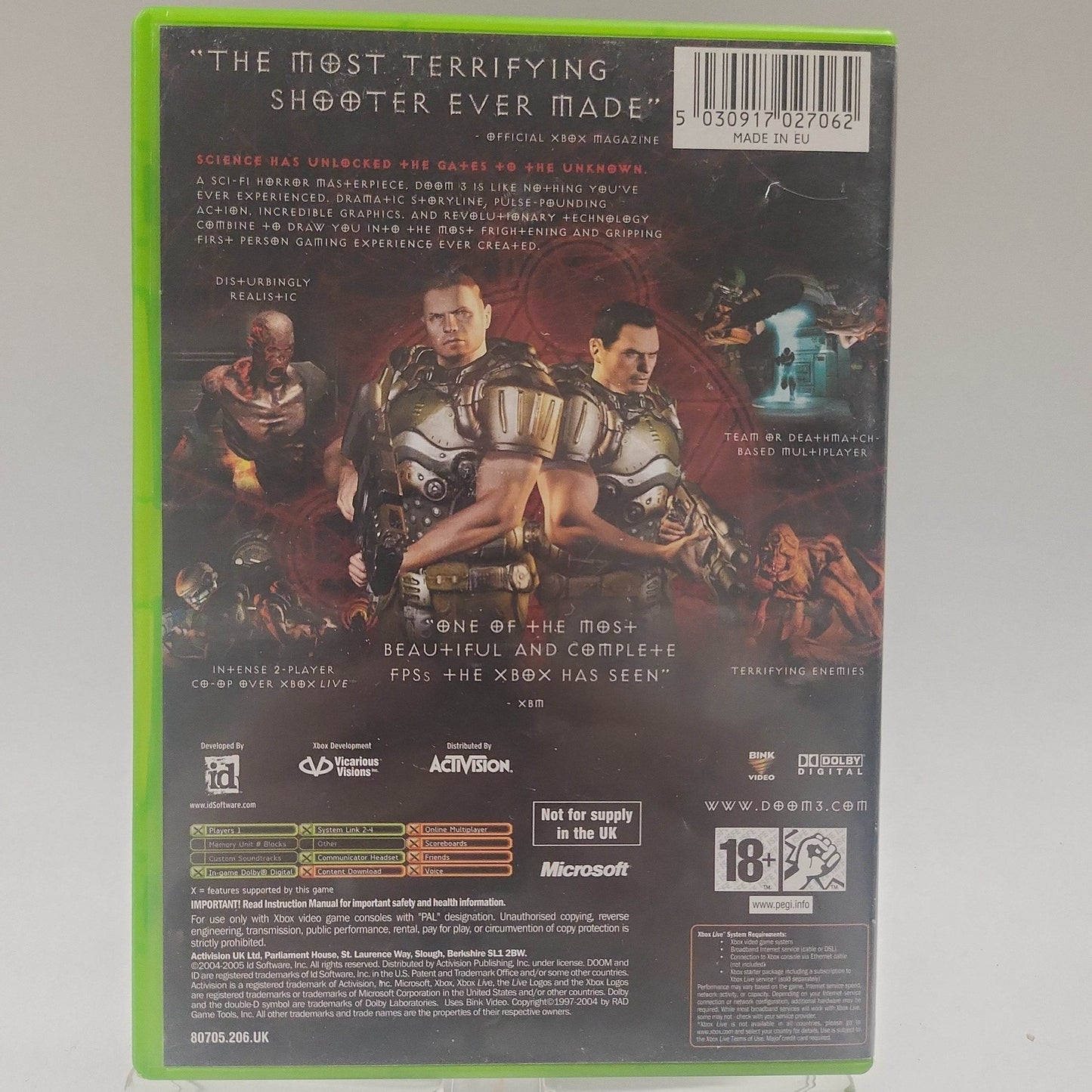 Doom 3 Xbox Original - Feniks Gameshop