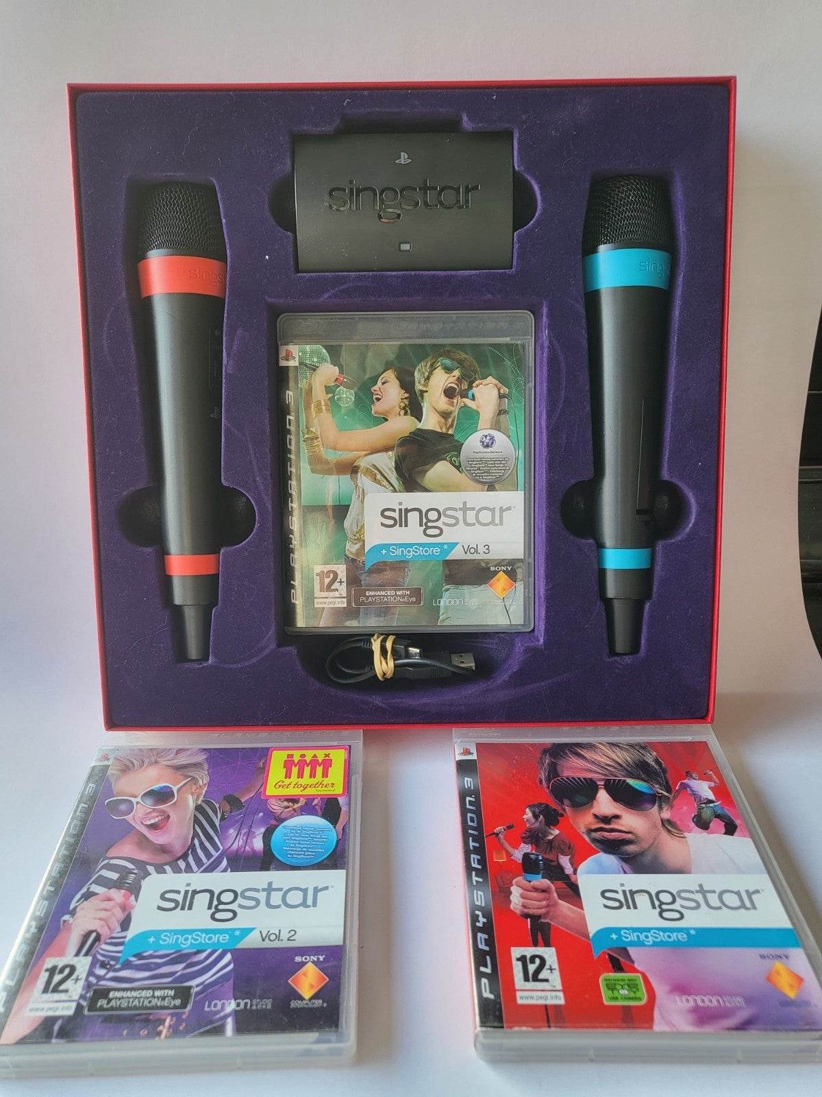 Draadloze Singstar Set met 3 spellen Boxed PS3 - Feniks Gameshop