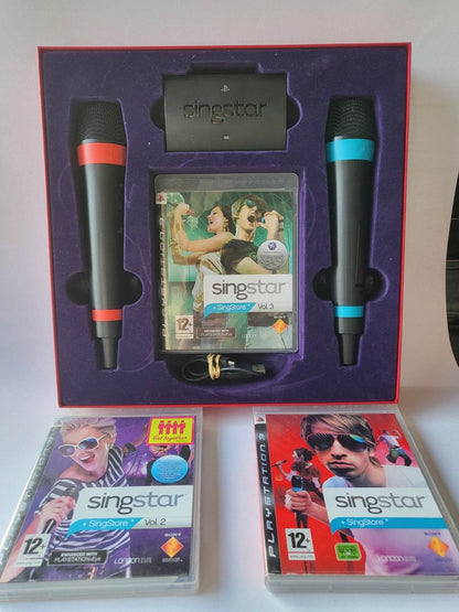 Draadloze Singstar Set met 3 spellen Boxed PS3 - Feniks Gameshop