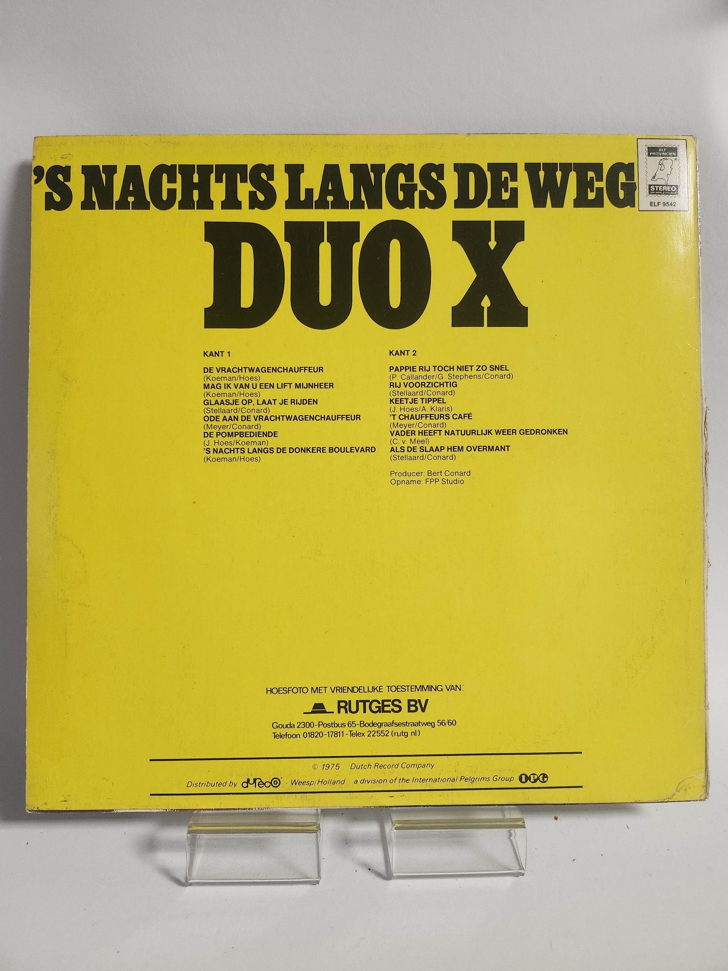 Duo X: 's Nachts Langs de Weg LP Vinyl - Feniks Gameshop