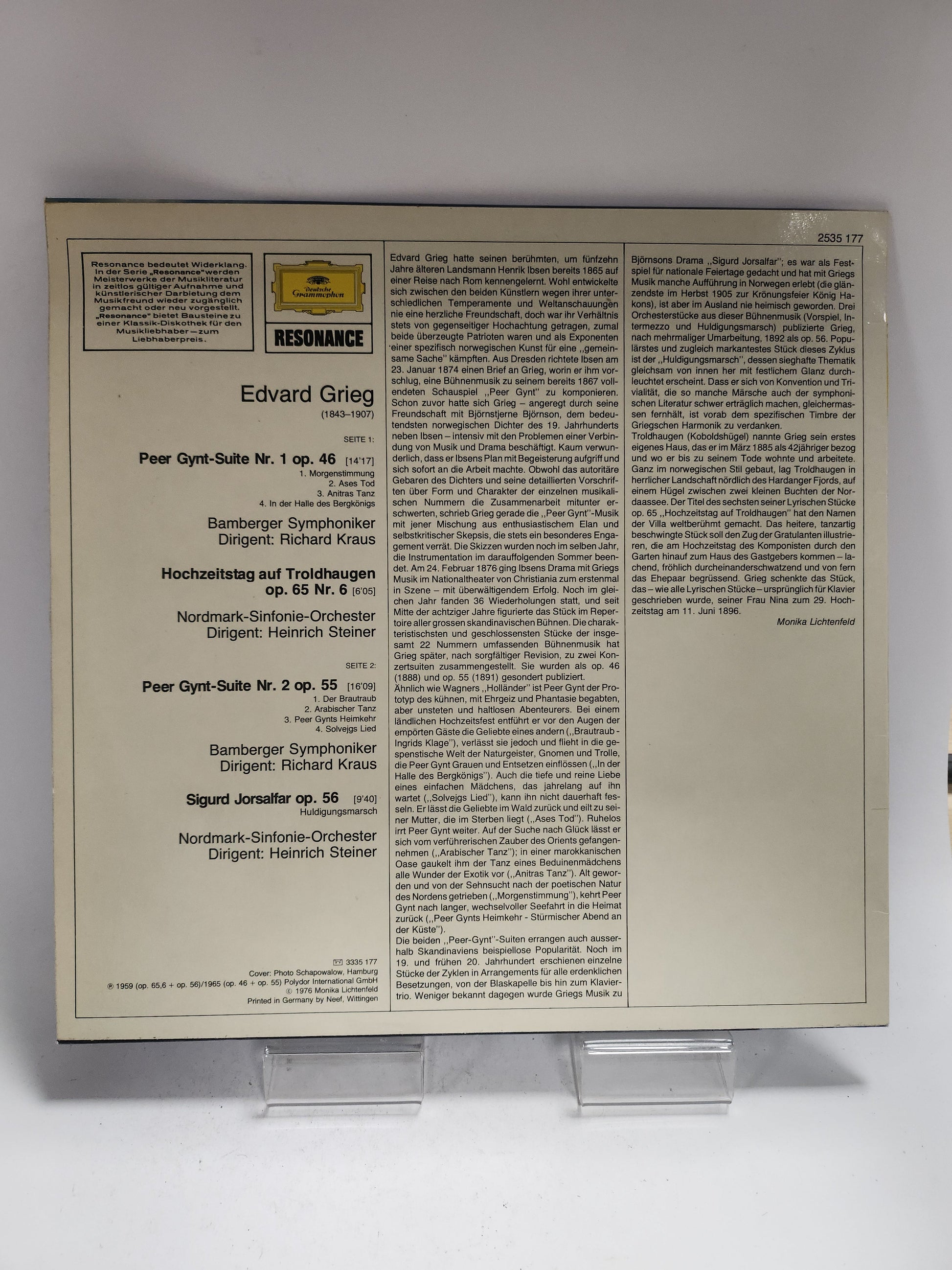 Edvard Grieg LP Vinyl - Lp Vinyl