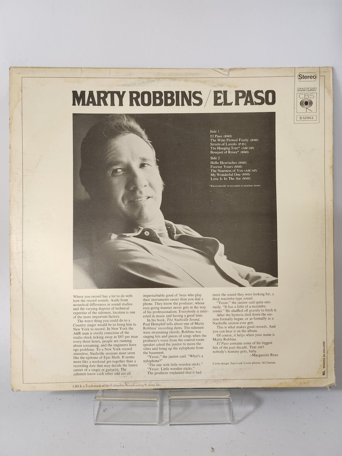 El Paso: Marty Robbins LP Vinyl - Lp Vinyl