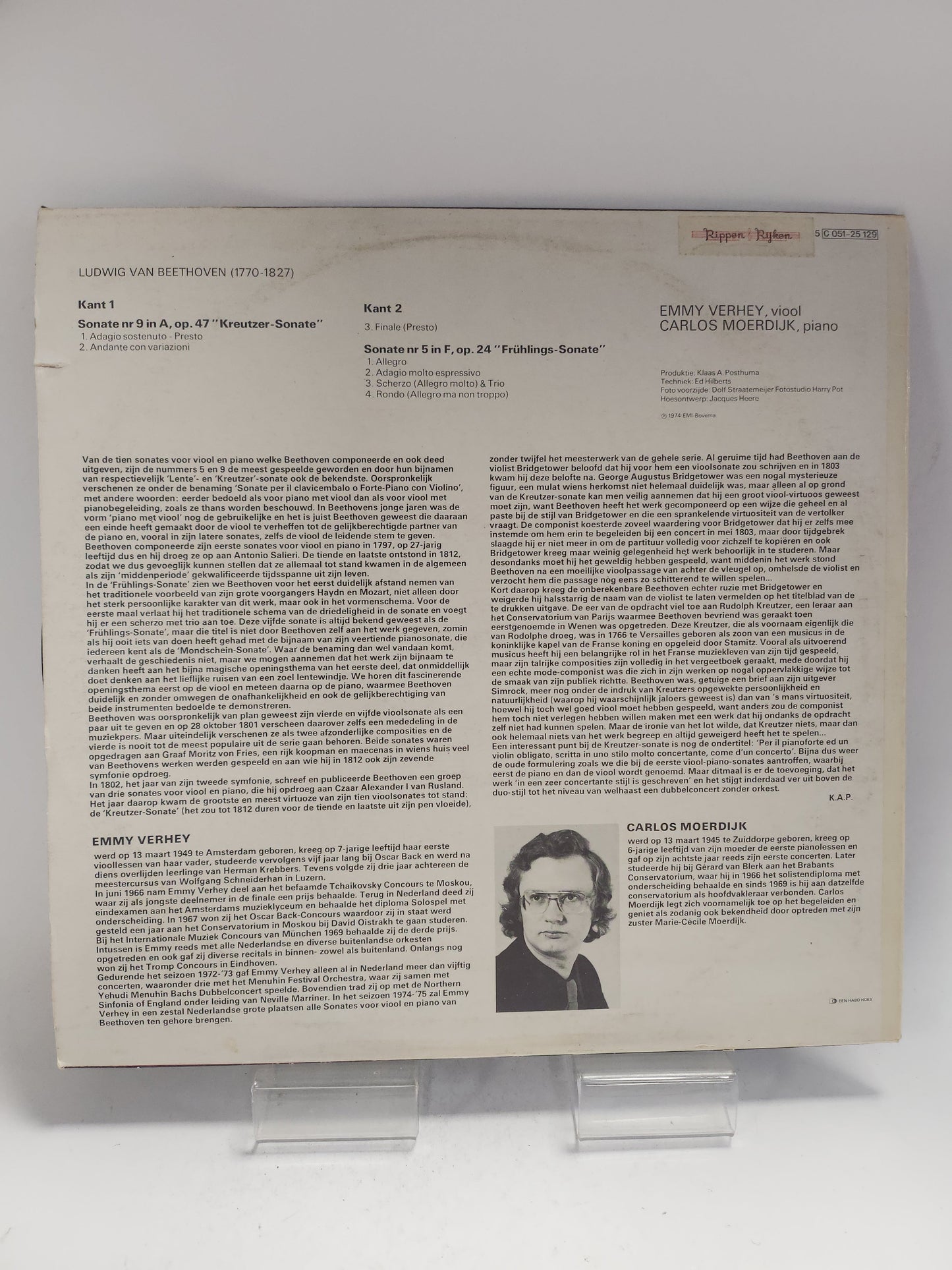 Emmy Verhey: Beethoven LP Vinyl - Lp Vinyl